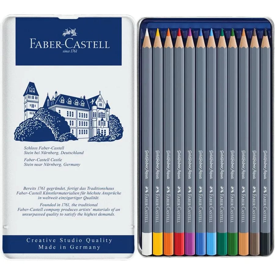 Faber-Castell Akvarelmaling Faber-Castell Goldfaber akvarel tin 12 ass