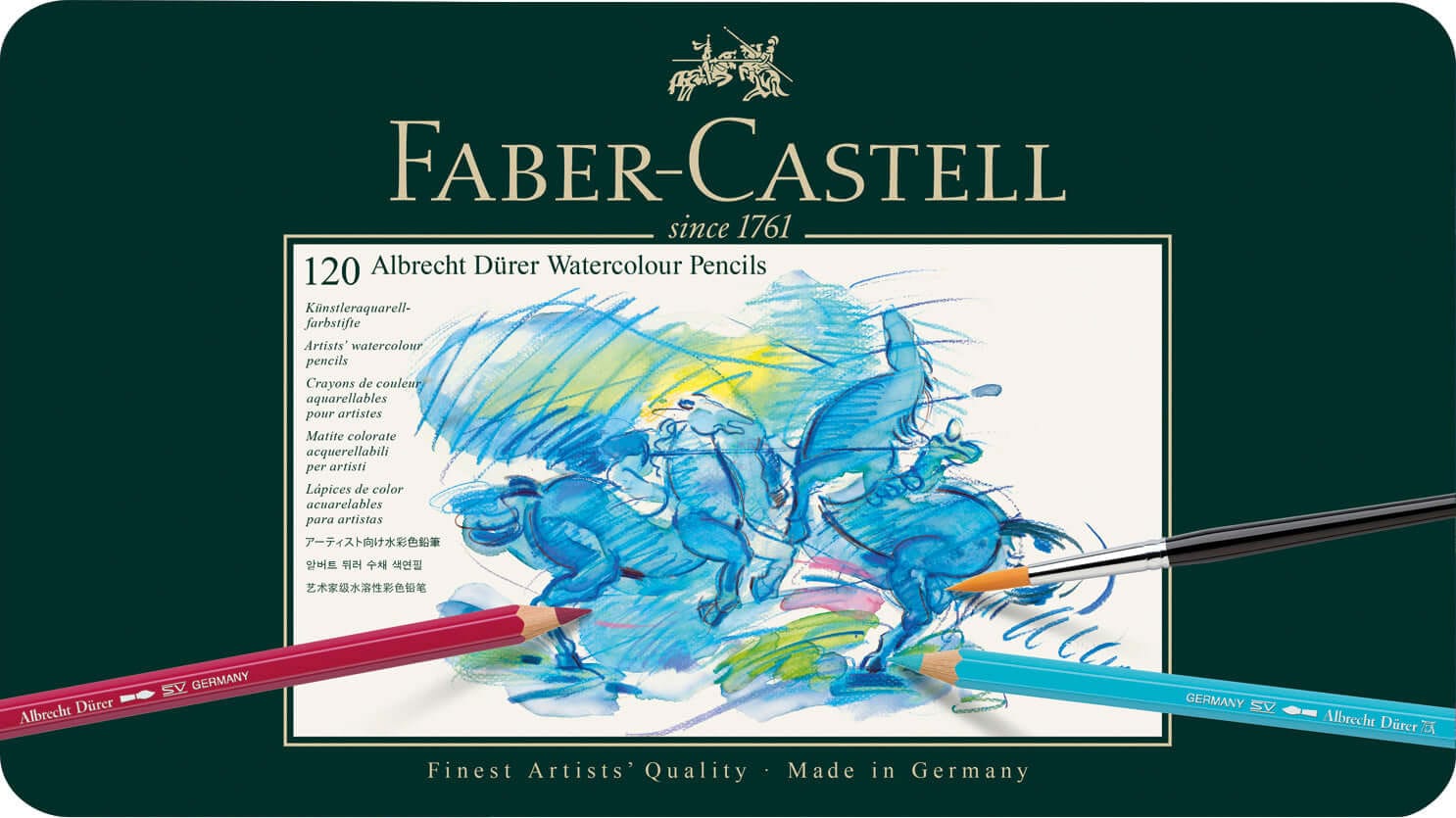 Faber-Castell Farveblyanter Faber-Castell Albrecht Dürer akvarelfarver tinæske - 120 farver