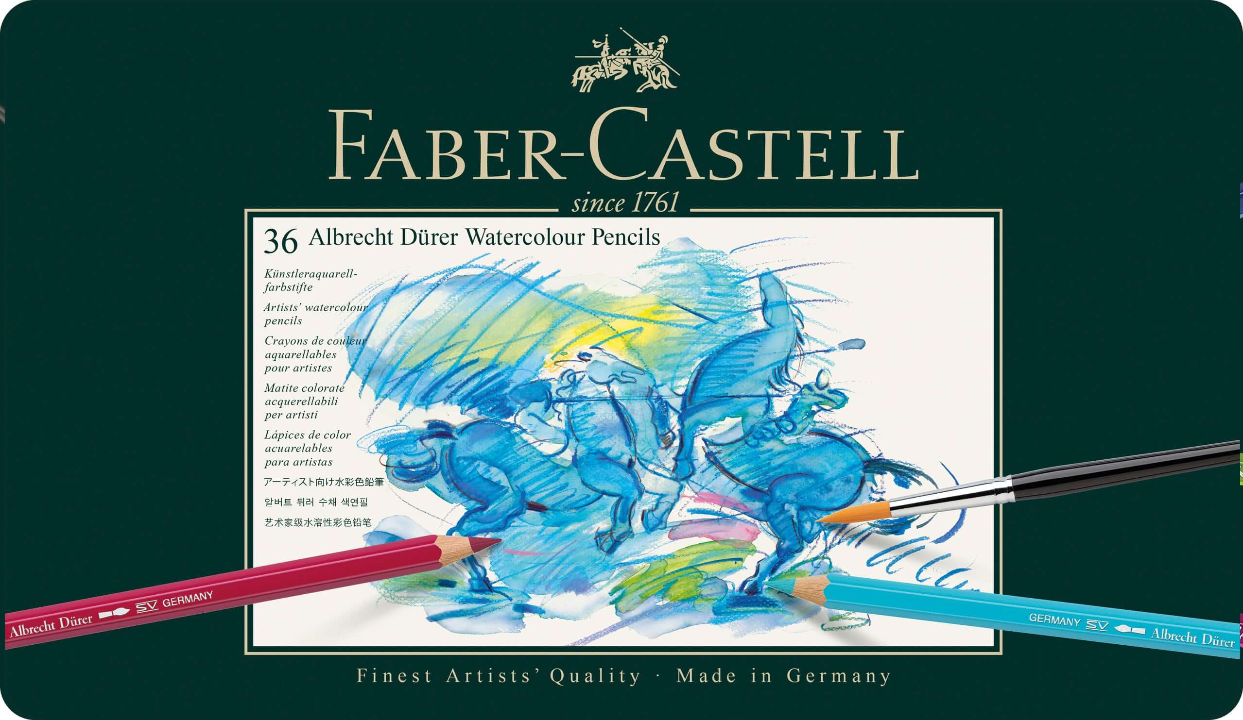 Faber-Castell Farveblyanter Faber-Castell Albrecht Dürer akvarelfarver tinæske - 36 farver