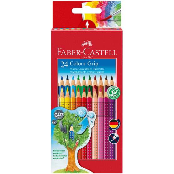 Faber-Castell Farveblyanter Grip 2001 akvarelblyanter - 24 farver