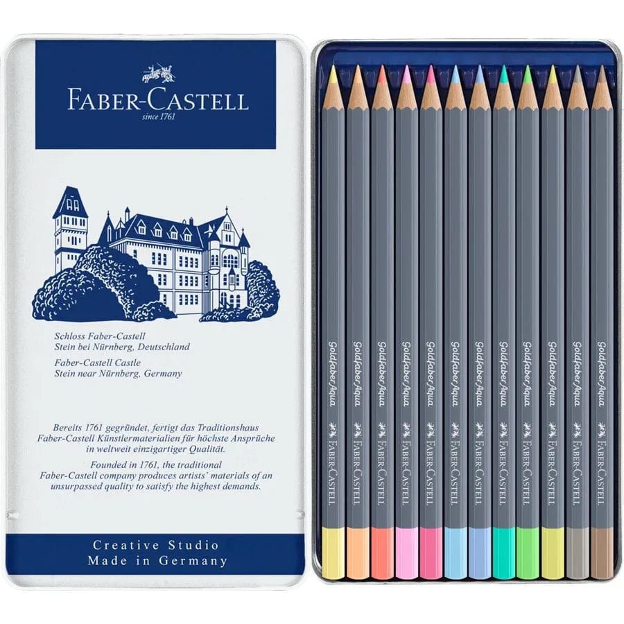 Faber-Castell FC Goldfaber akvarel tin 12 ass Pastel