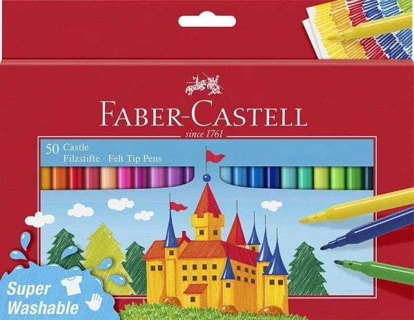 Faber-Castell Tuscher Faber-Castell Fibre-tip pen 50stk Castle boks