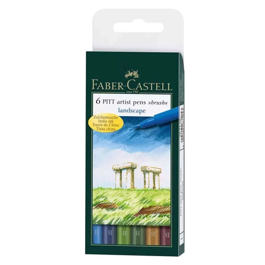 Faber-Castell Tuscher Landscape Faber-Castell Pitt Artist Pens Brush sæt (Flere Varianter)