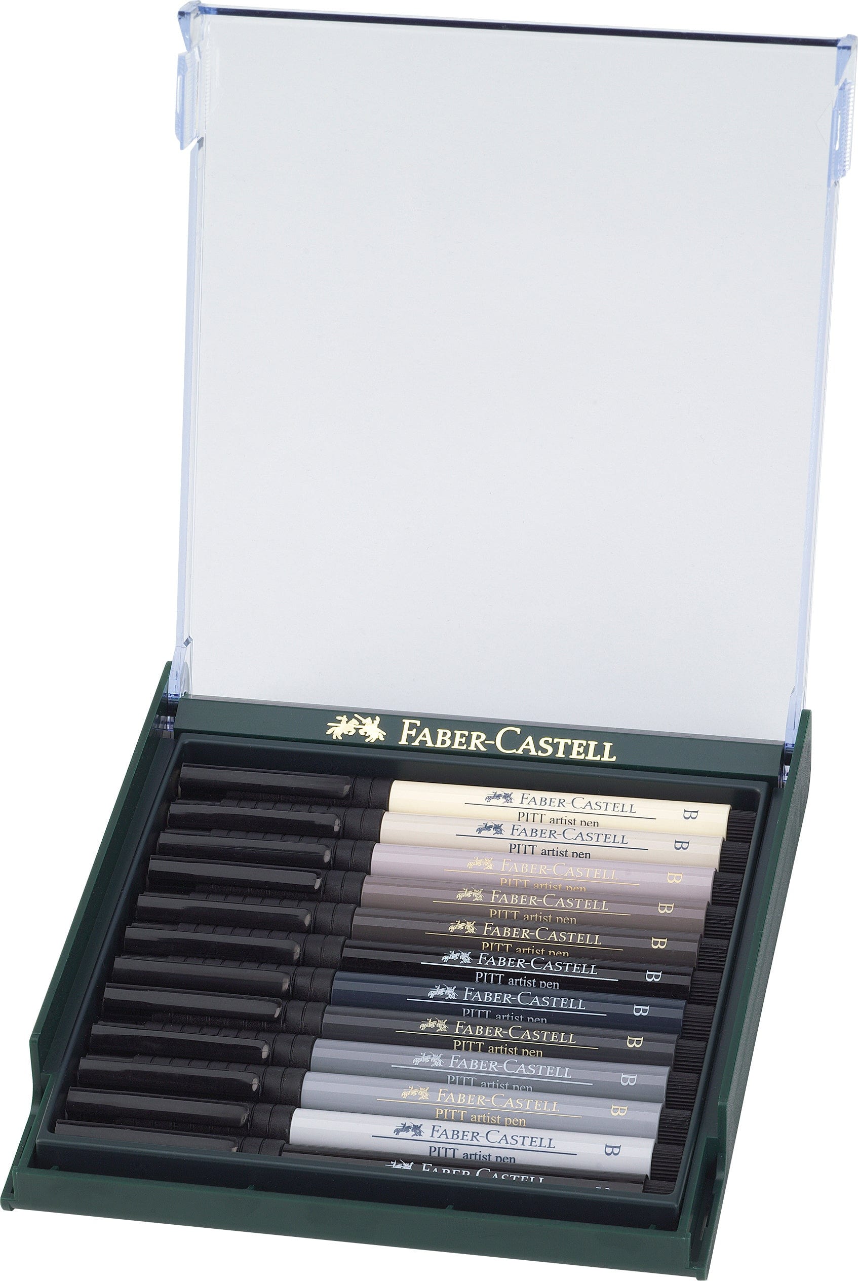 Faber-Castell Tuscher Pitt artist pen gavesæt grå toner - 12 ass.