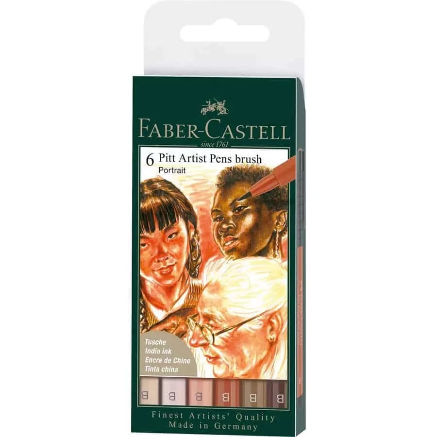 Faber-Castell Tuscher Portrait Faber-Castell Pitt Artist Pens Brush sæt (Flere Varianter)