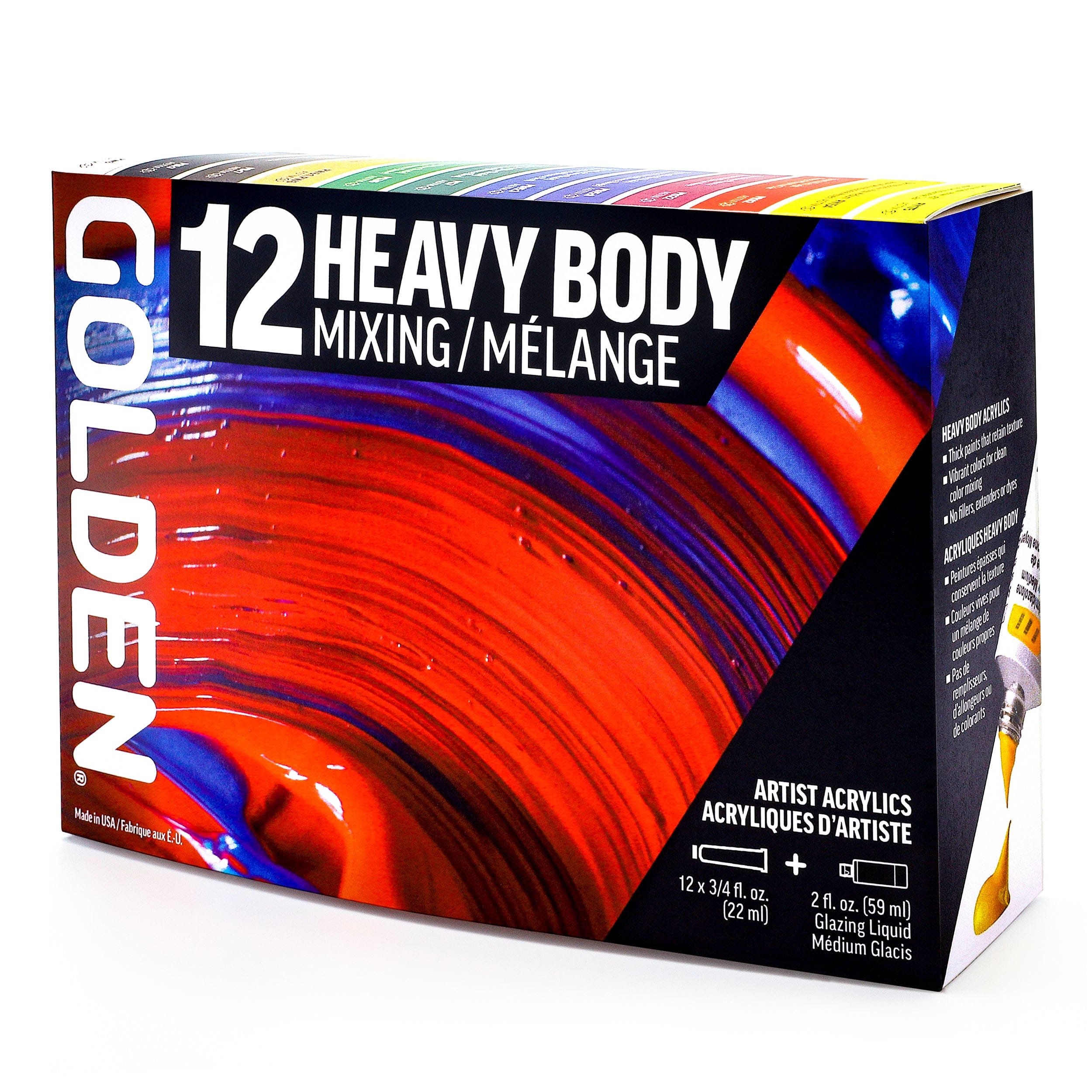 Golden Akrylmaling Golden Heavy Body Mixing sæt 924