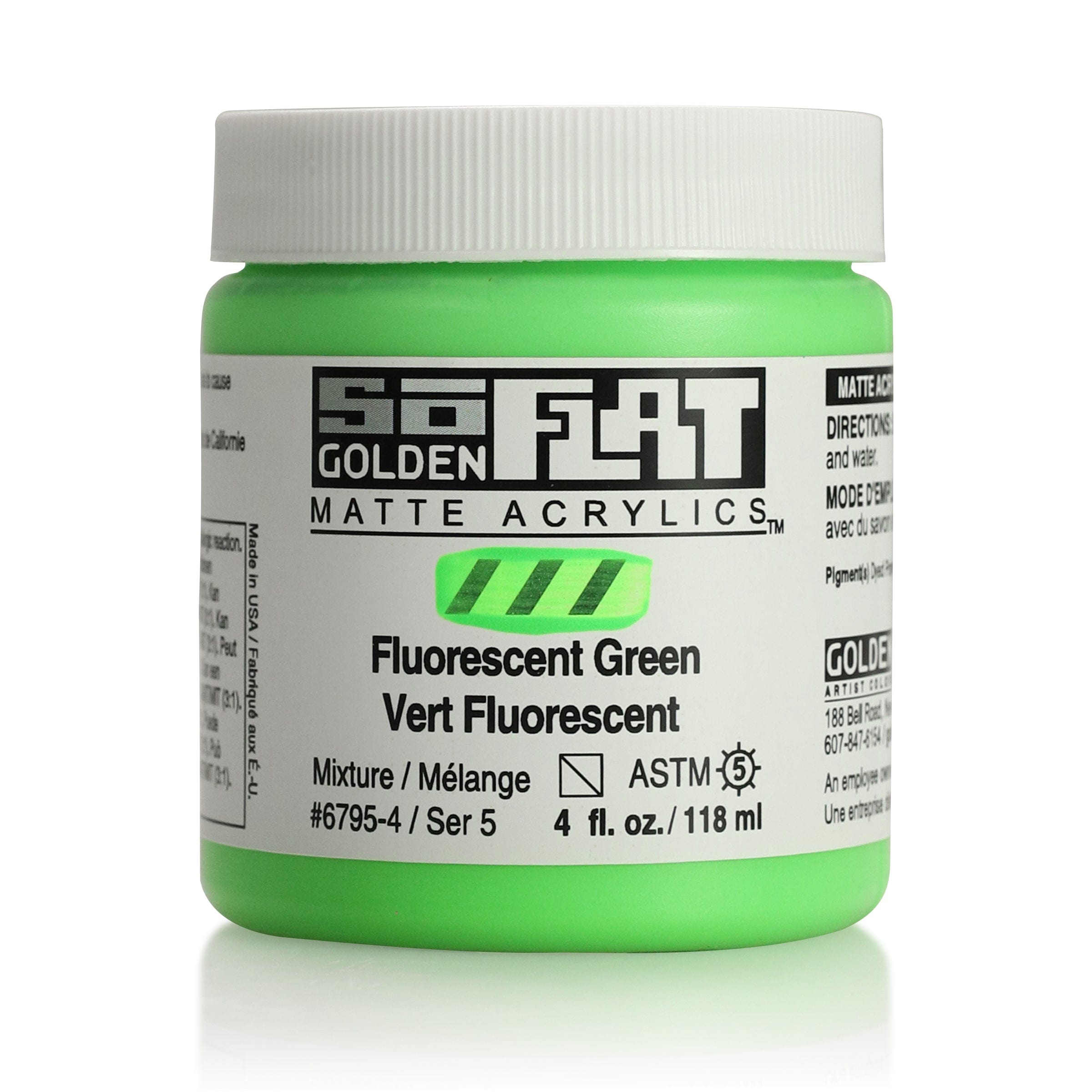 Golden SoFlat 118 ml Fluorescent Green