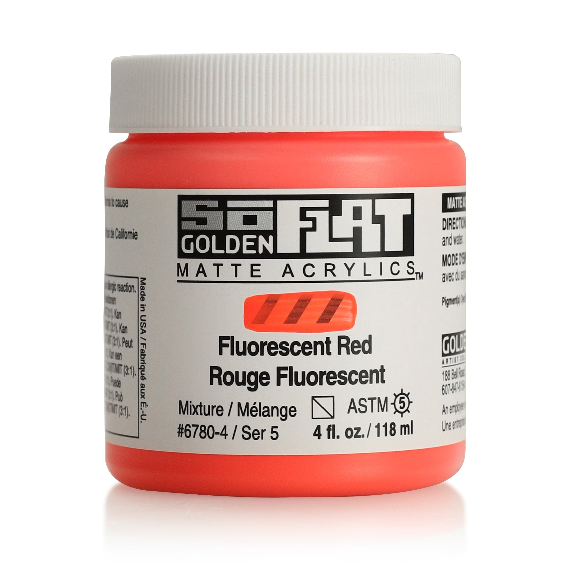 Golden SoFlat 118 ml Fluorescent Red