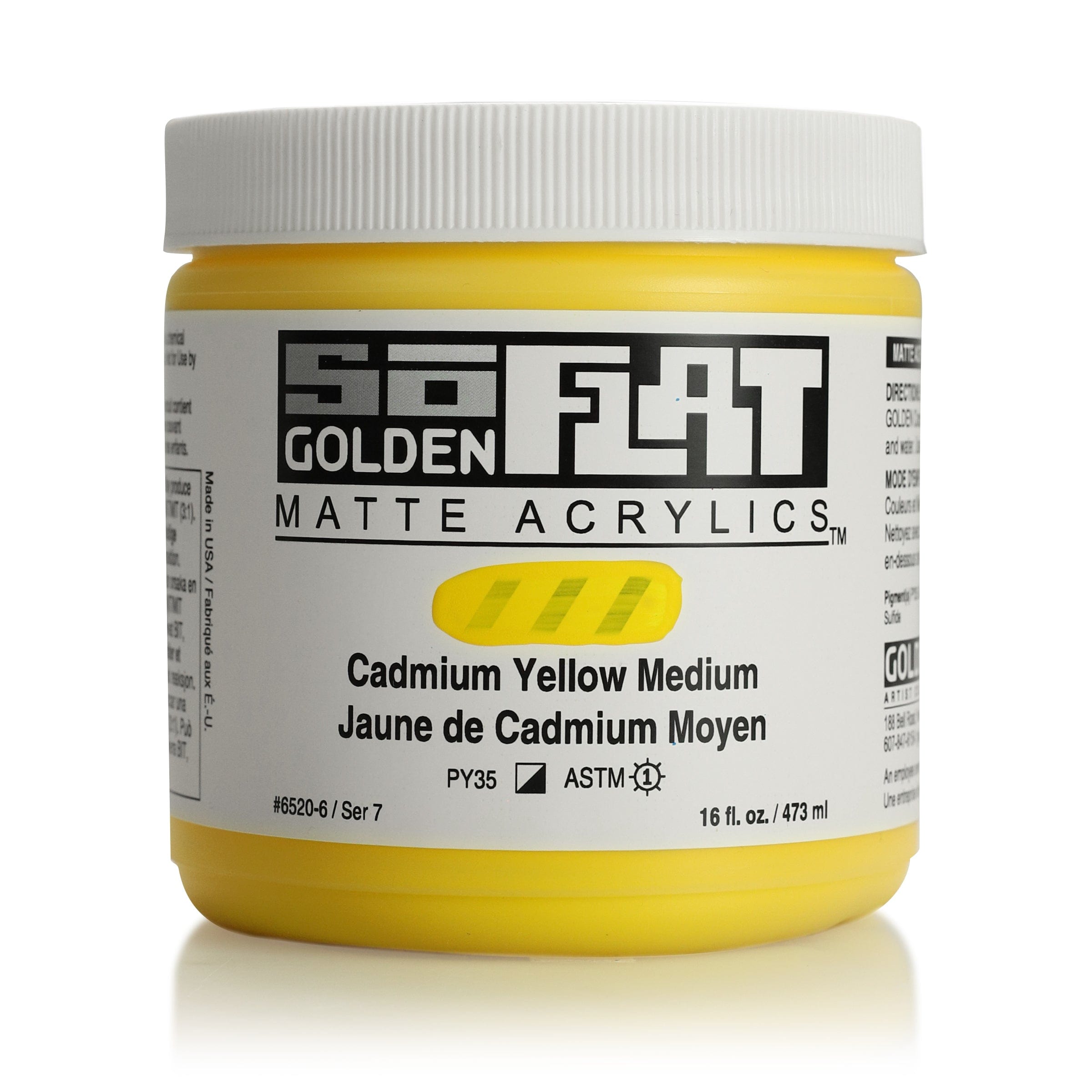 Golden SoFlat 473 ml Cadmium Yellow Medium