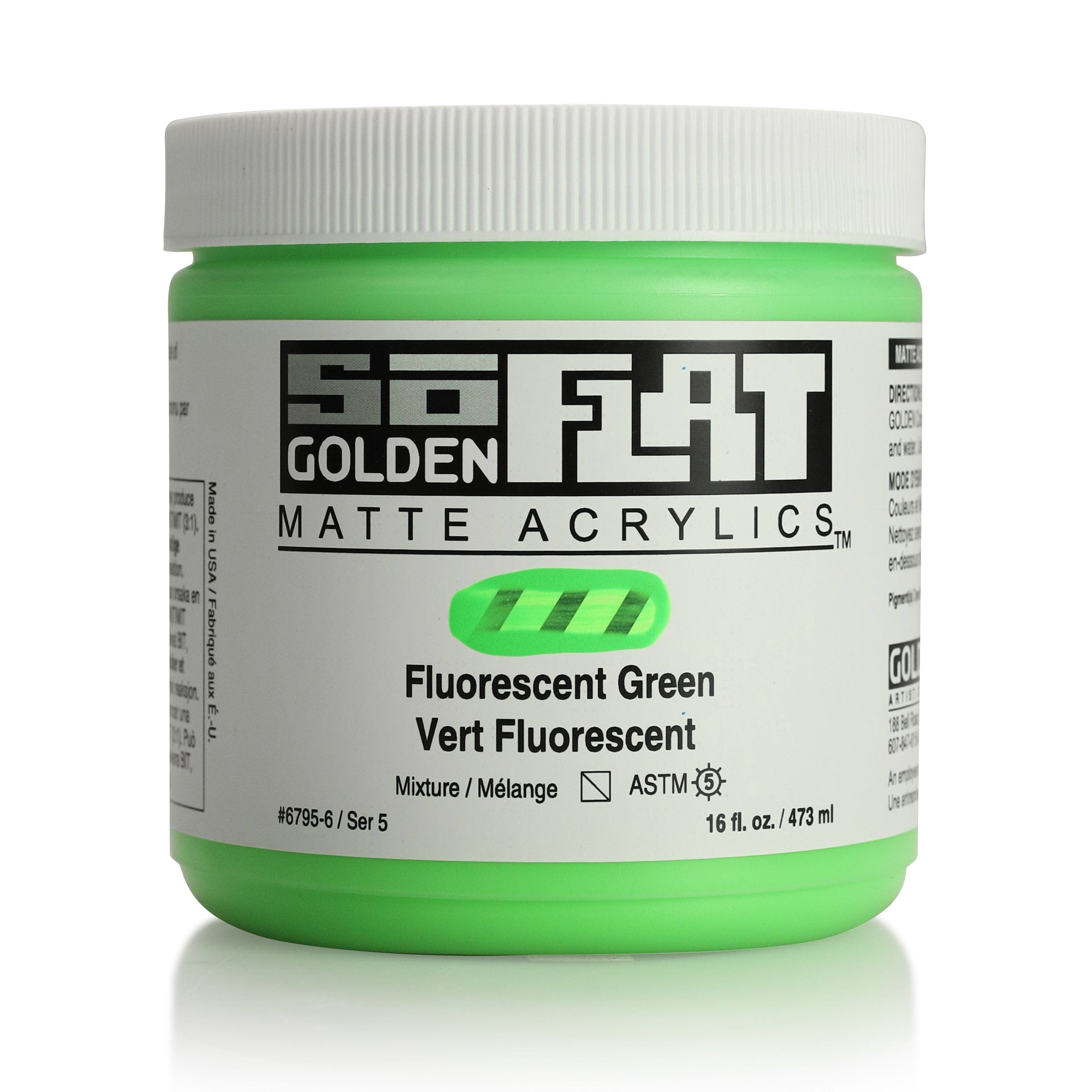 Golden SoFlat 473 ml Fluorescent Green