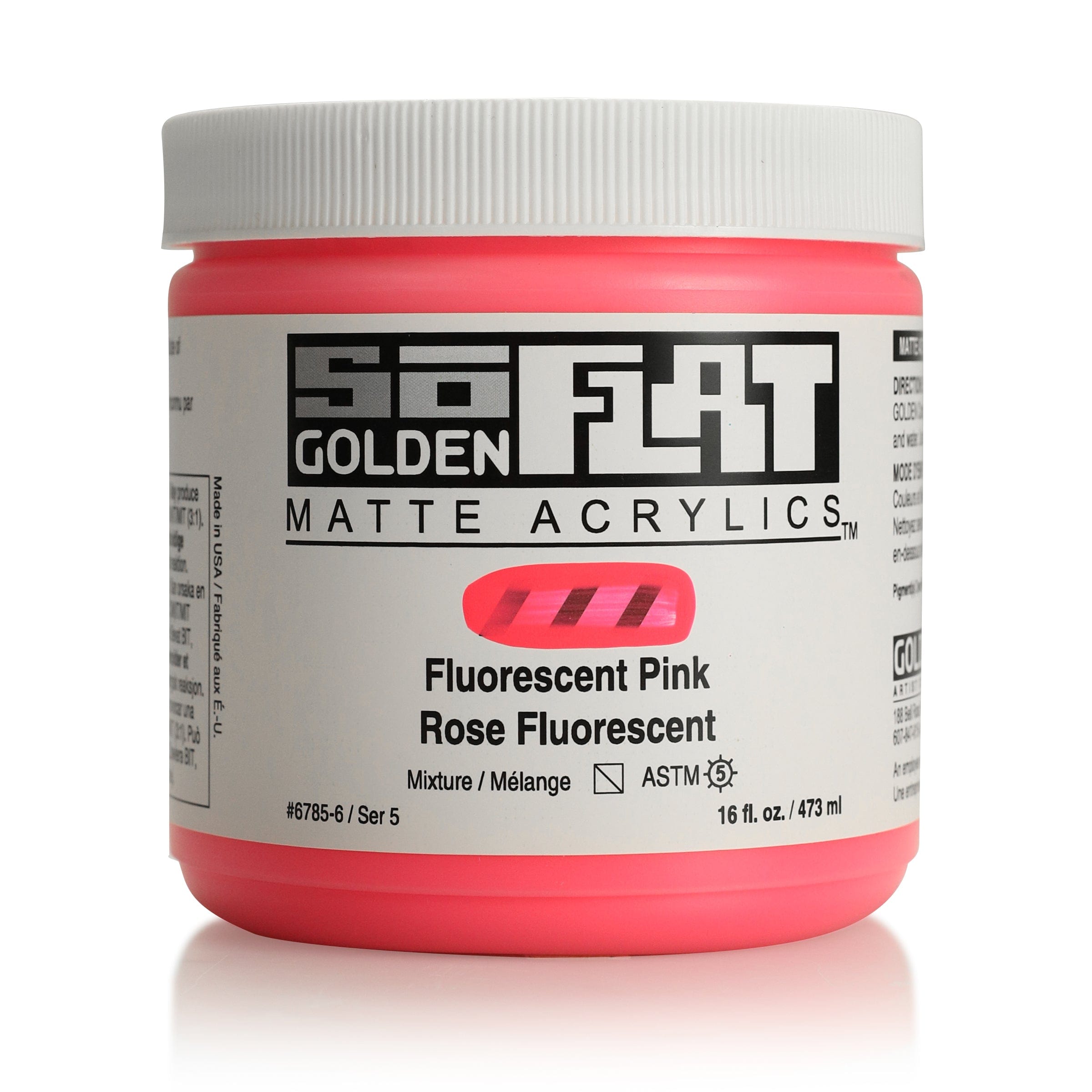 Golden SoFlat 473 ml Fluorescent Pink