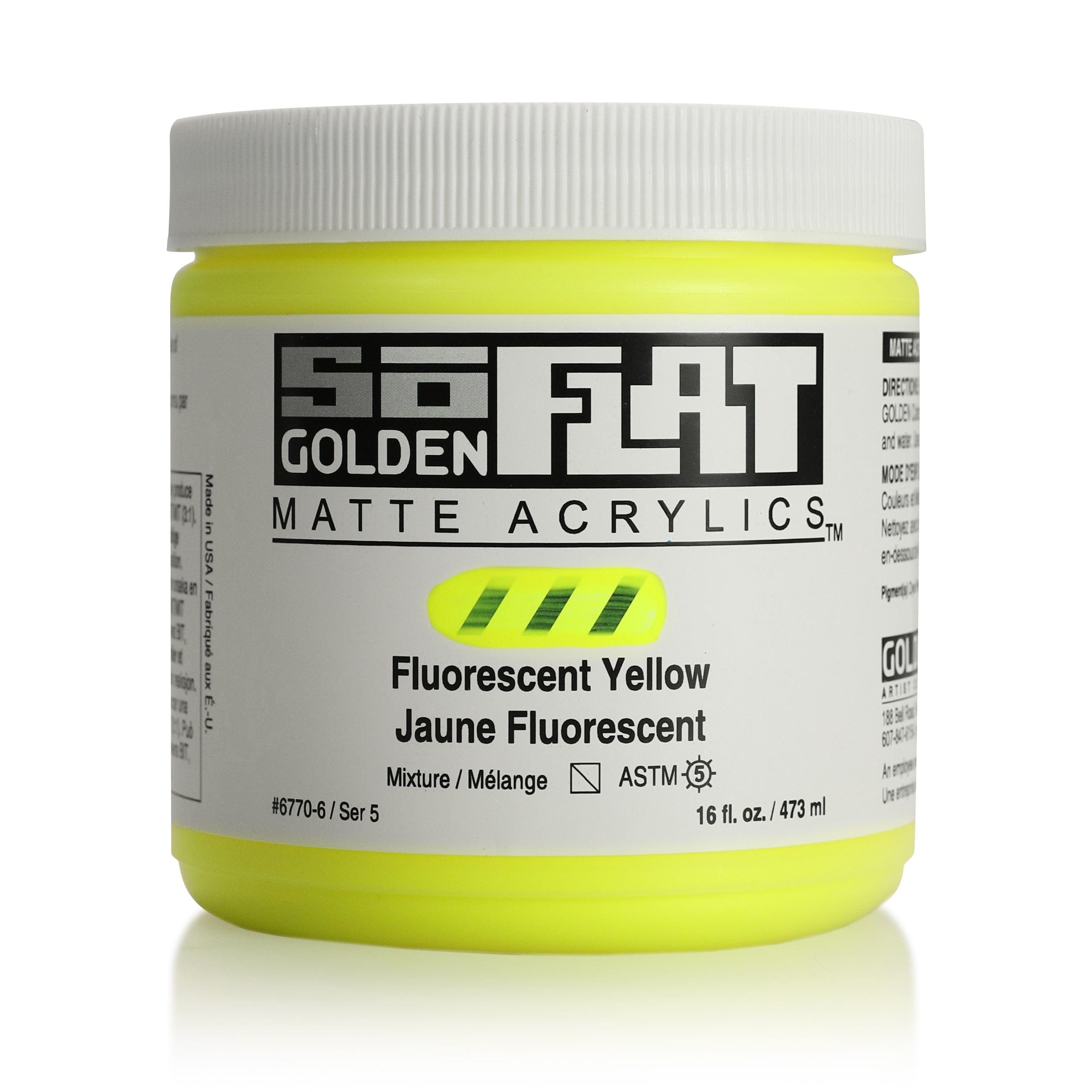 Golden SoFlat 473 ml Fluorescent Yellow