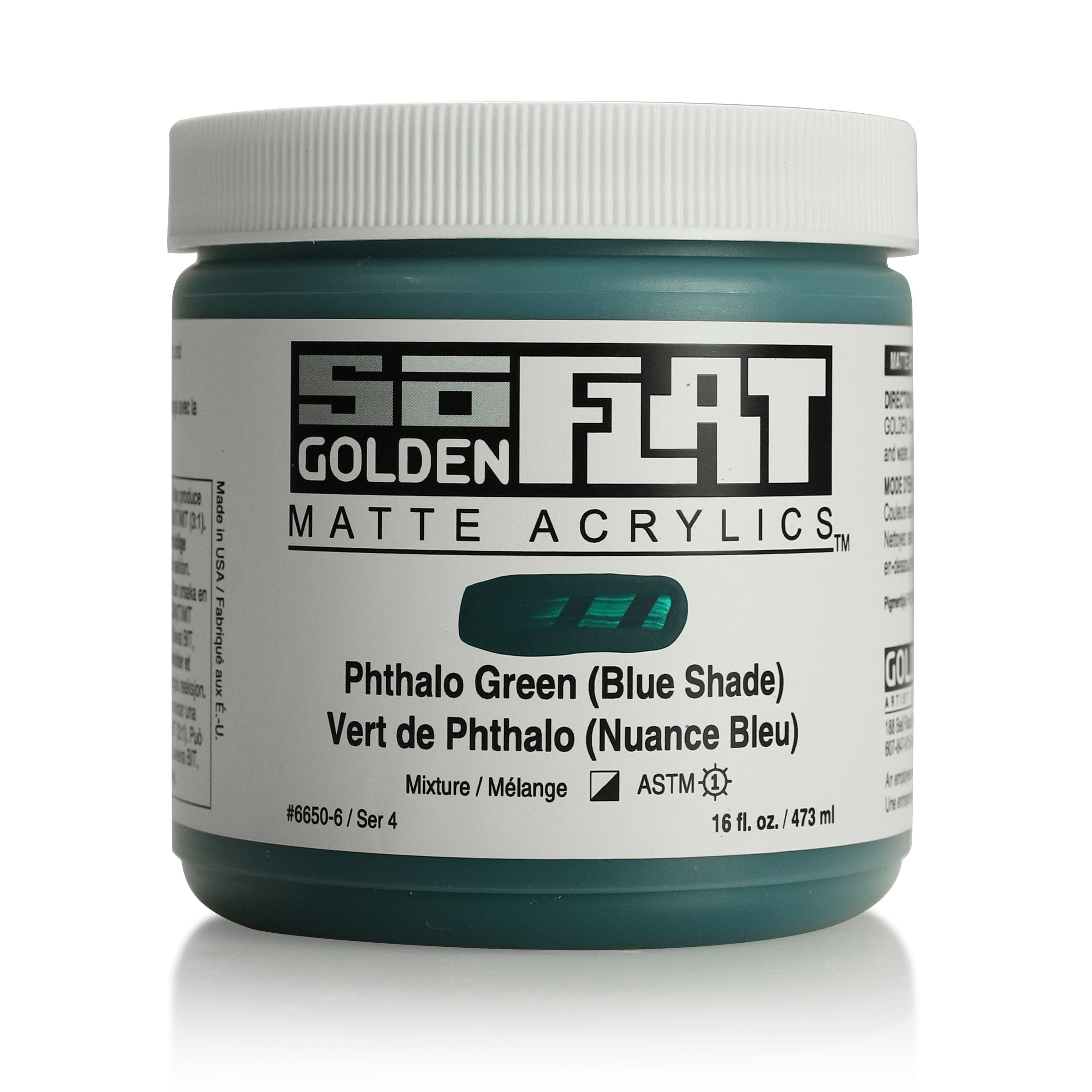 Golden SoFlat 473 ml Phthalo Green (Blue Shade)