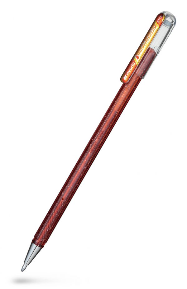 PENTEL Hybrid Dual Metallic Gelroller Orange/Metallic gul