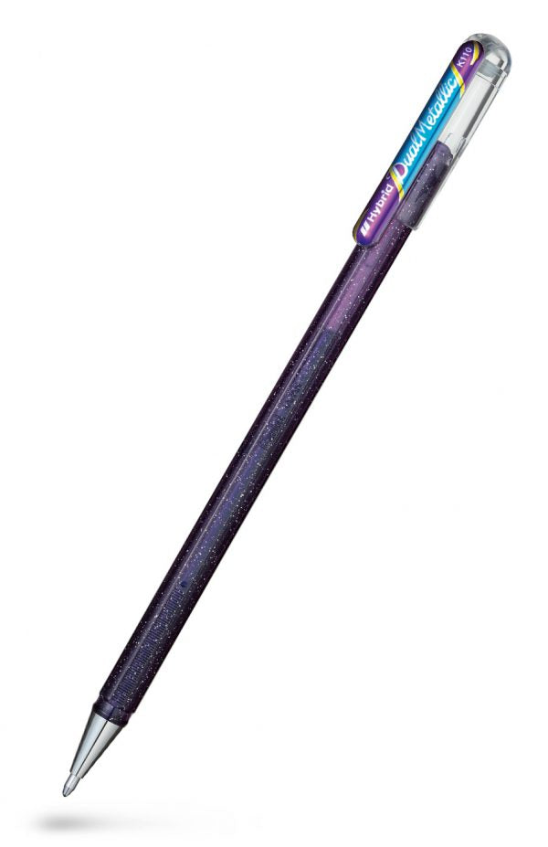 PENTEL K110 Hybrid Dual Metallic Gelroller Violet/Metallic blå