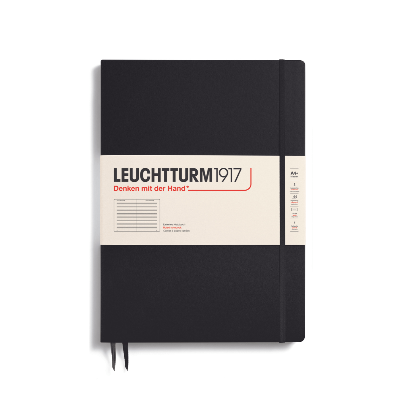 Leuchtturm 1917 Notesbog Leuchtturm1917 Notesbog Hardcover A4+ 121s Linjeret Black