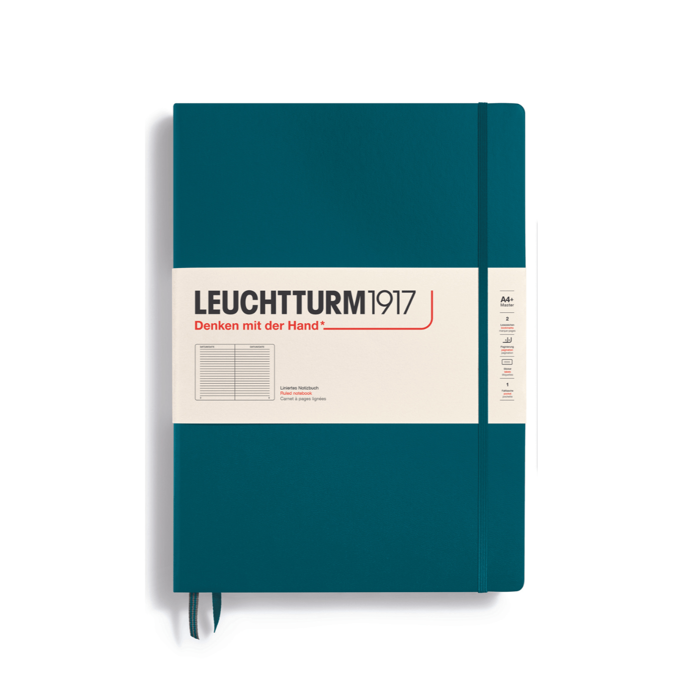 Leuchtturm 1917 Notesbog Leuchtturm1917 Notesbog Hardcover A4+ 233s Linjeret Pacific Green