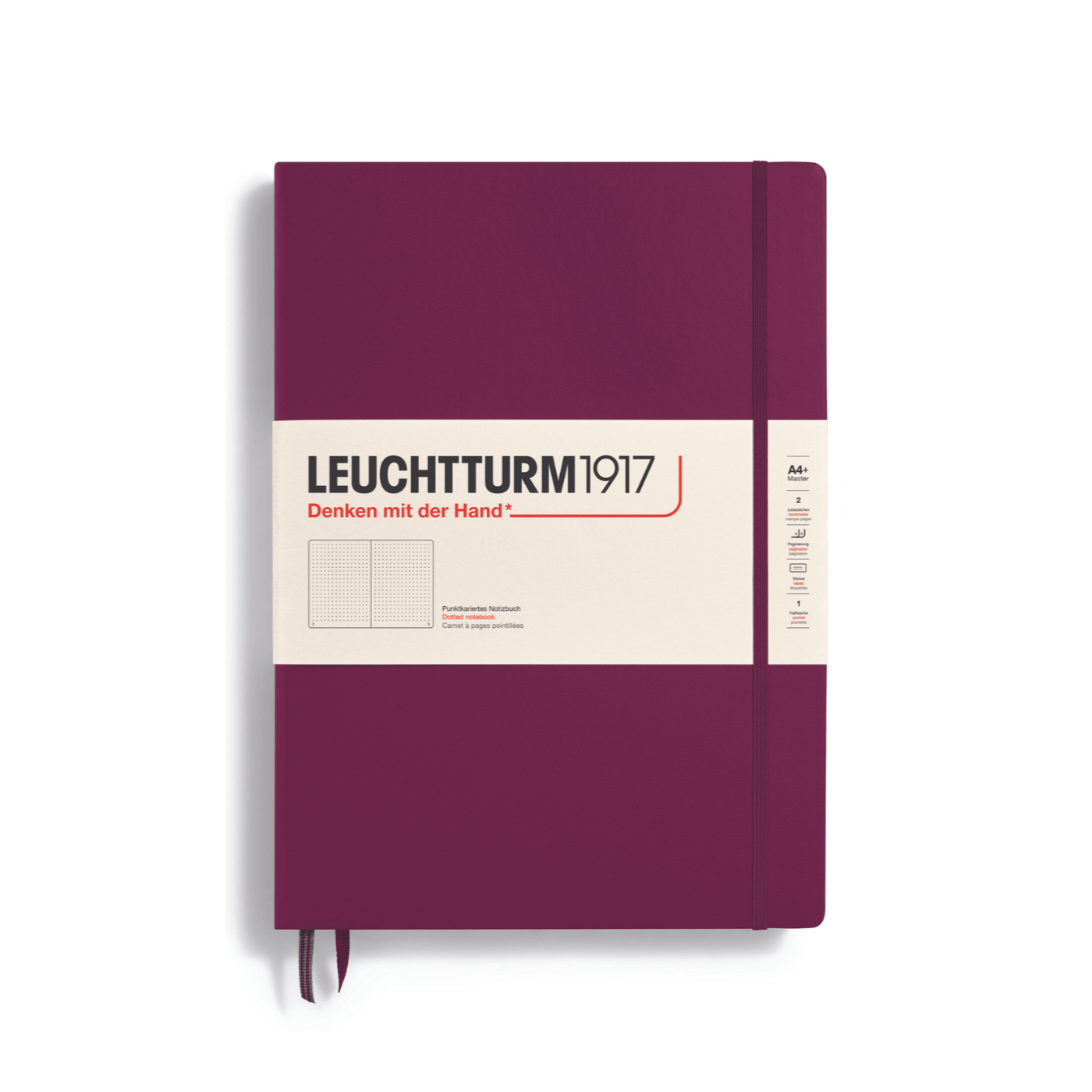 Leuchtturm 1917 Notesbog Leuchtturm1917 Notesbog Hardcover A4+ 233s Prikket Port Red