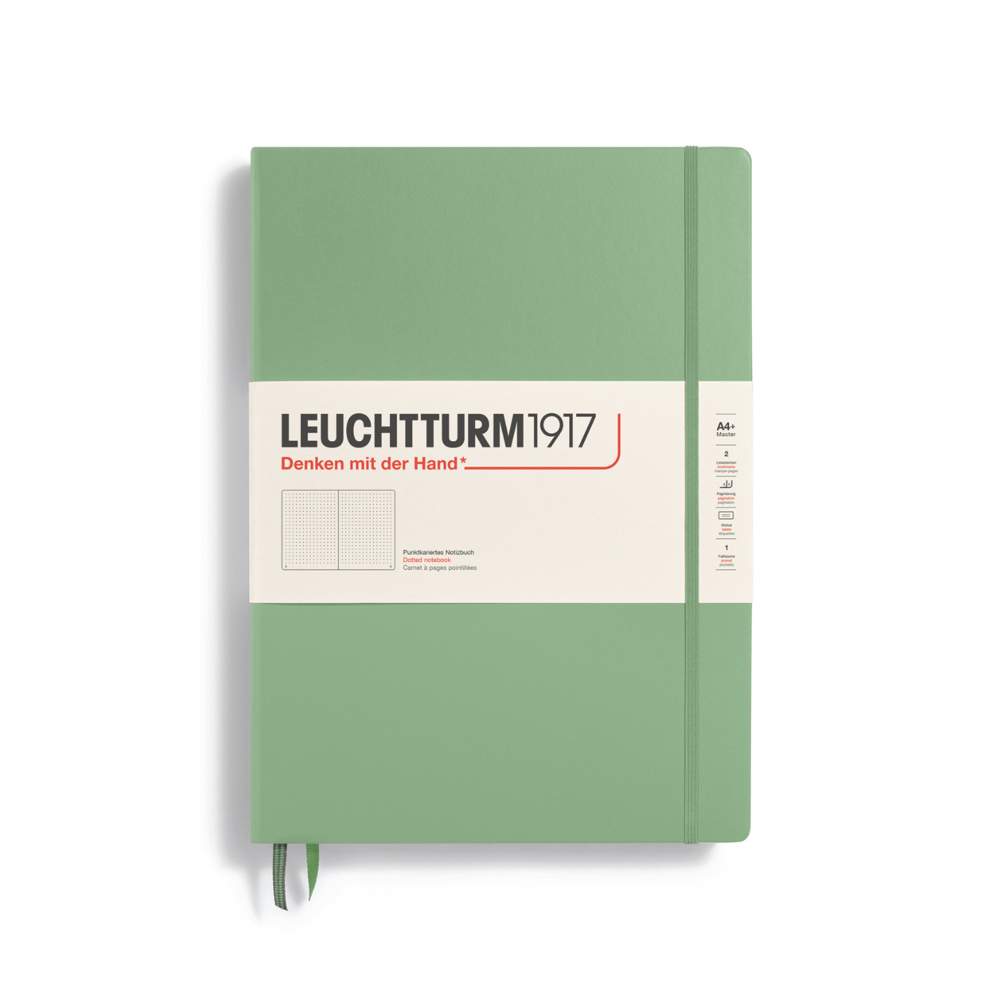 Leuchtturm 1917 Notesbog Leuchtturm1917 Notesbog Hardcover A4+ 233s Prikket Sage