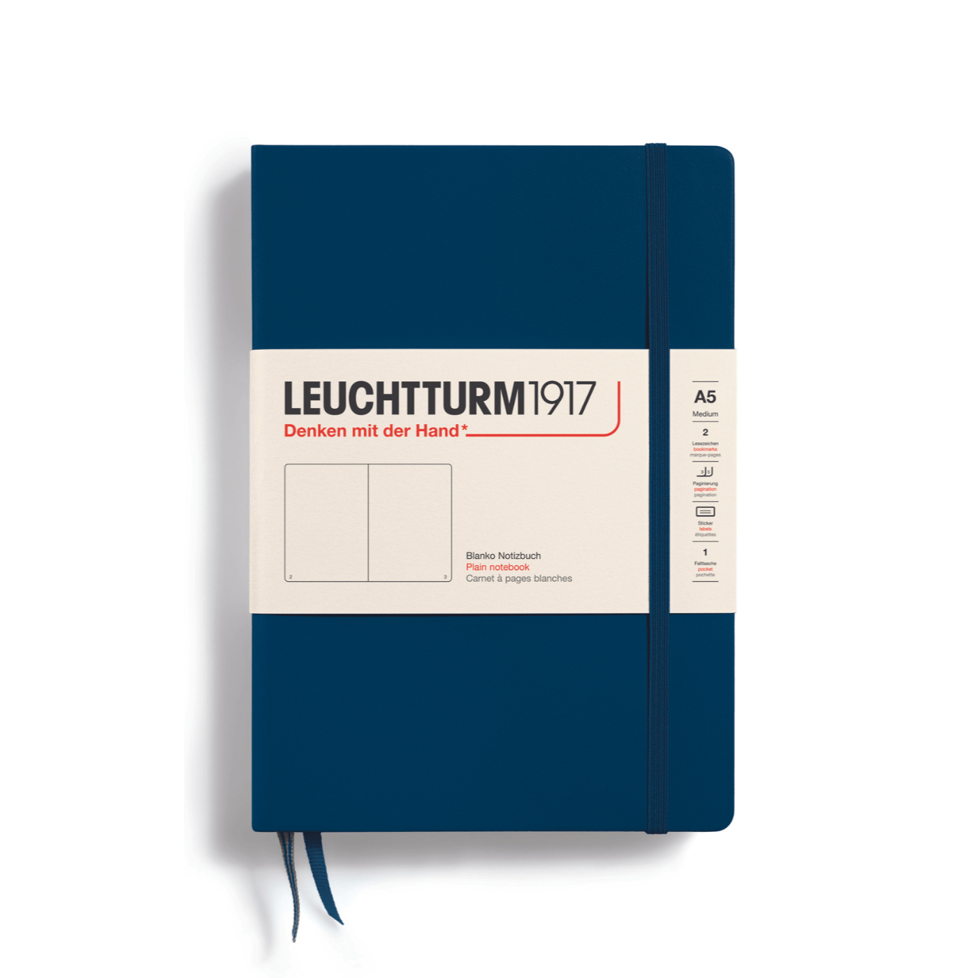 Leuchtturm 1917 Notesbog Leuchtturm1917 Notesbog Hardcover A5 249s Blank Navy