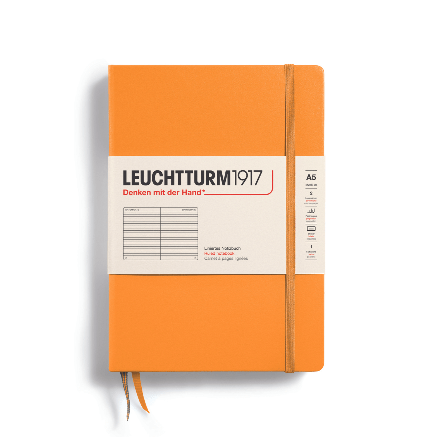 Leuchtturm 1917 Notesbog Leuchtturm1917 Notesbog Hardcover A5 249s Linjeret Rising Sun