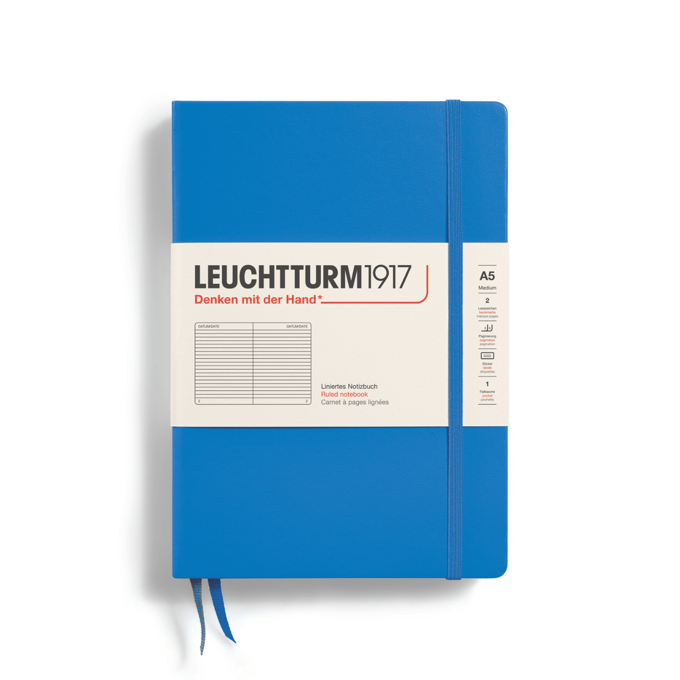 Leuchtturm 1917 Notesbog Leuchtturm1917 Notesbog Hardcover A5 249s Linjeret Sky