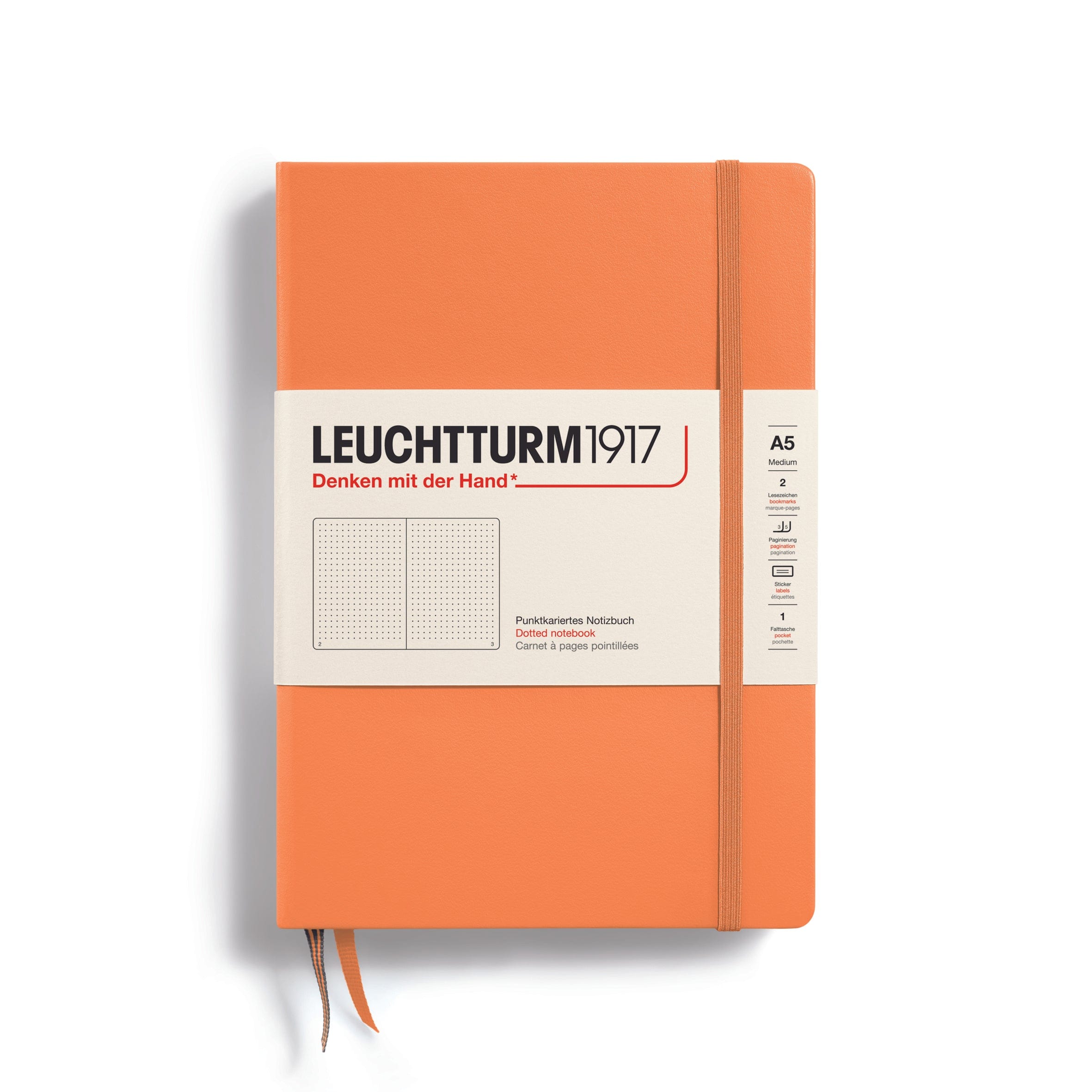 Leuchtturm 1917 Notesbog Leuchtturm1917 Notesbog Hardcover A5 249s Prikket Apricot