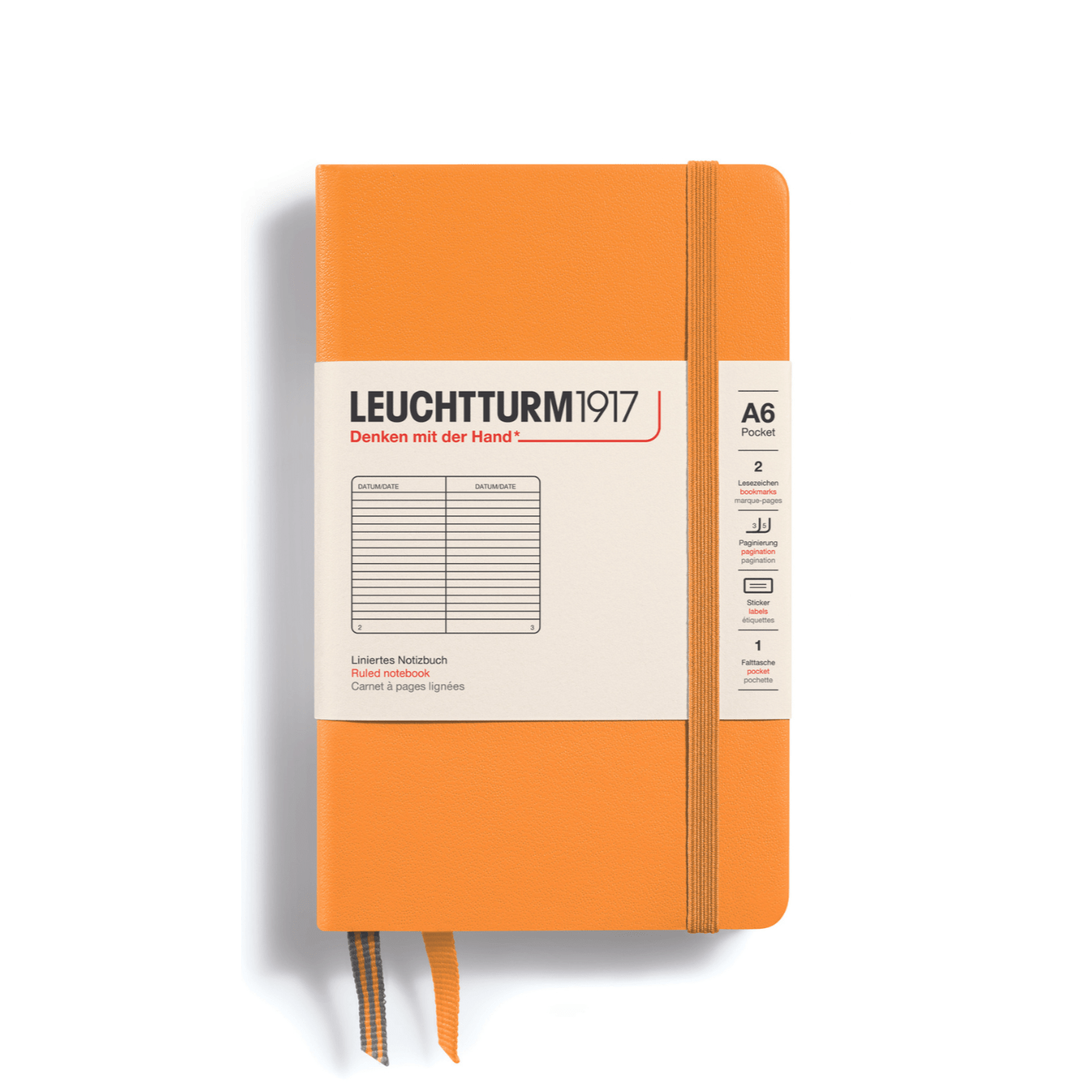 Leuchtturm 1917 Notesbog Leuchtturm1917 Notesbog Hardcover A6 185s Linjeret Rising Sun