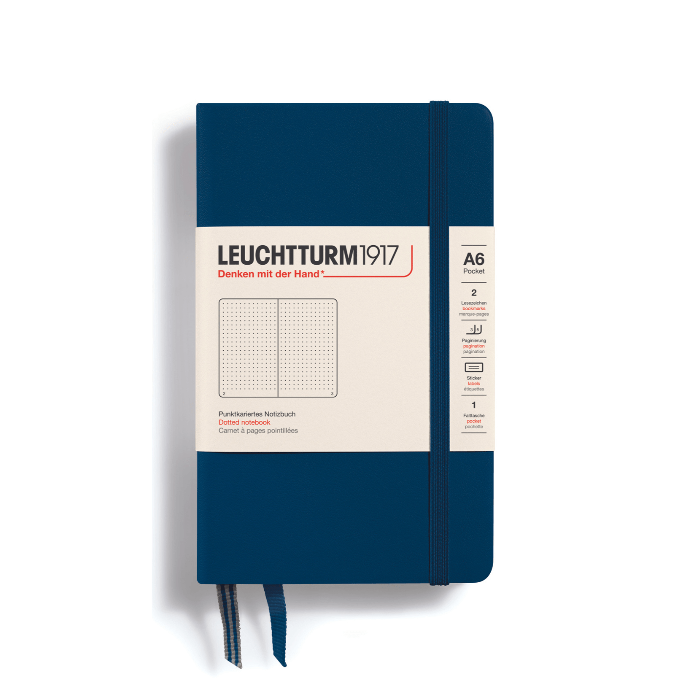 Leuchtturm 1917 Notesbog Leuchtturm1917 Notesbog Hardcover A6 185s Prikket Navy