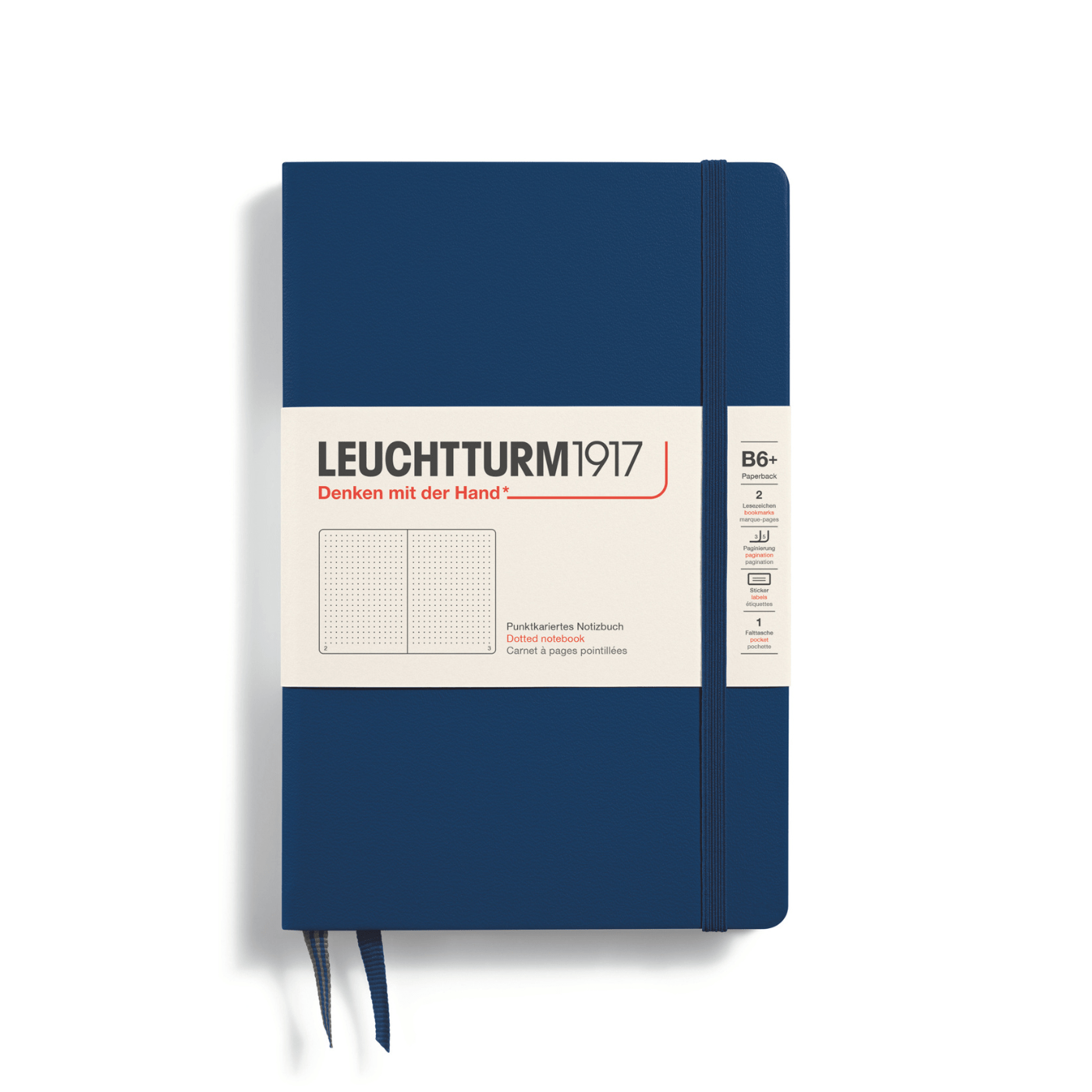 Leuchtturm 1917 Notesbog Leuchtturm1917 Notesbog Hardcover B6+ 219s Prikket Navy