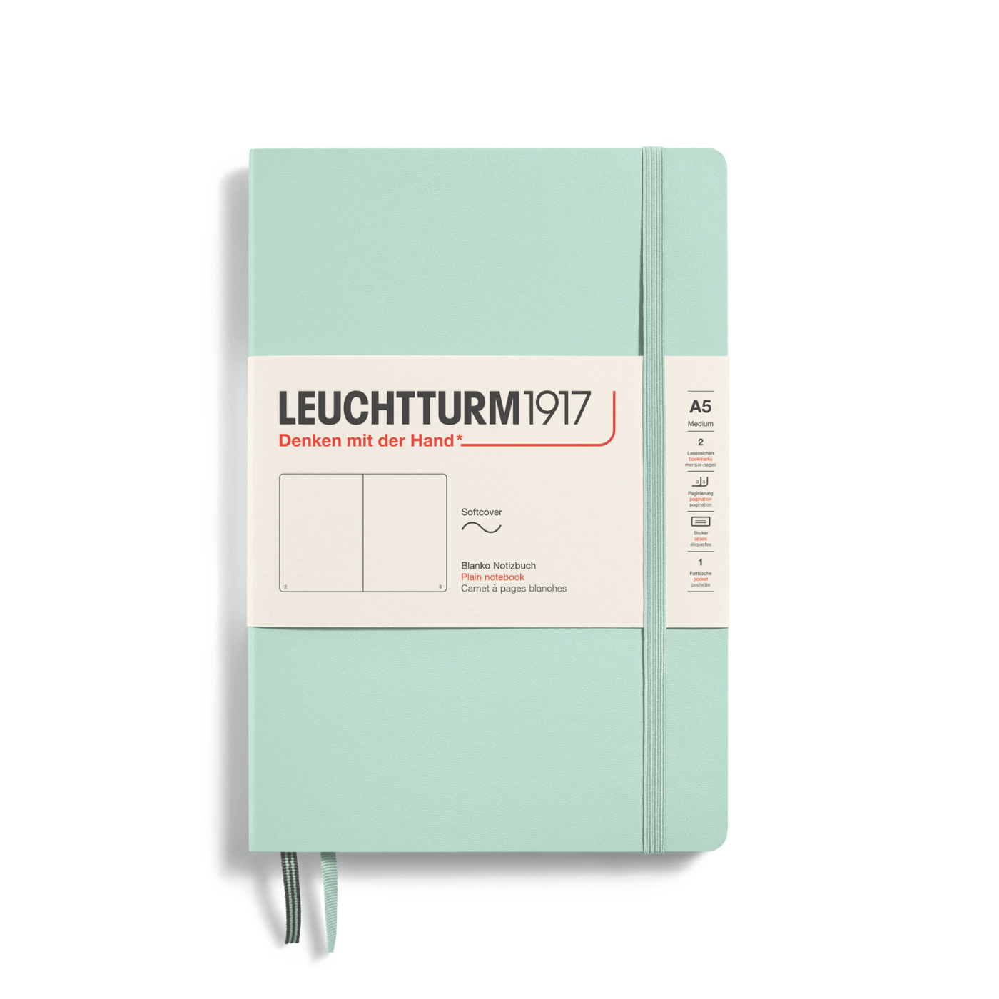 Leuchtturm 1917 Notesbog Leuchtturm1917 Notesbog Softcover A5 121s Blank Mint Green