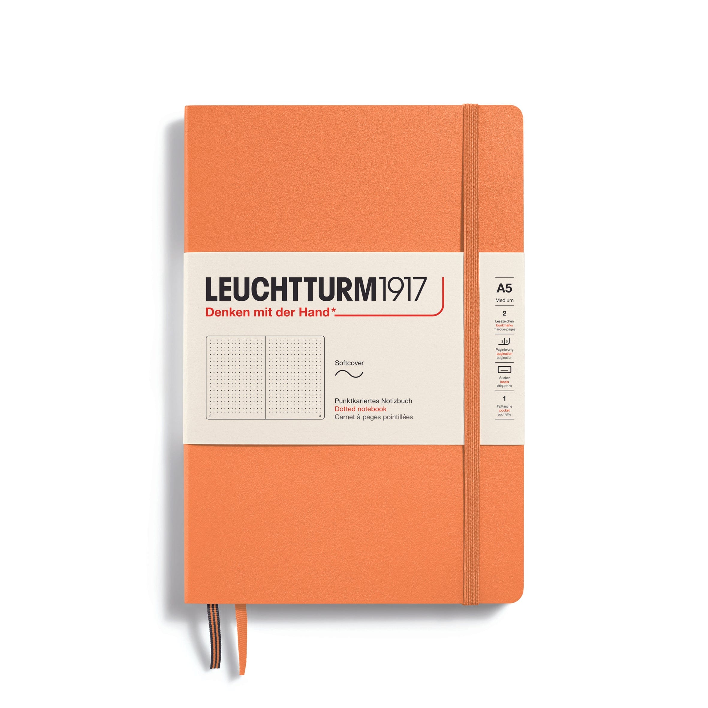 Leuchtturm 1917 Notesbog Leuchtturm1917 Notesbog Softcover A5 121s Prikket Apricot