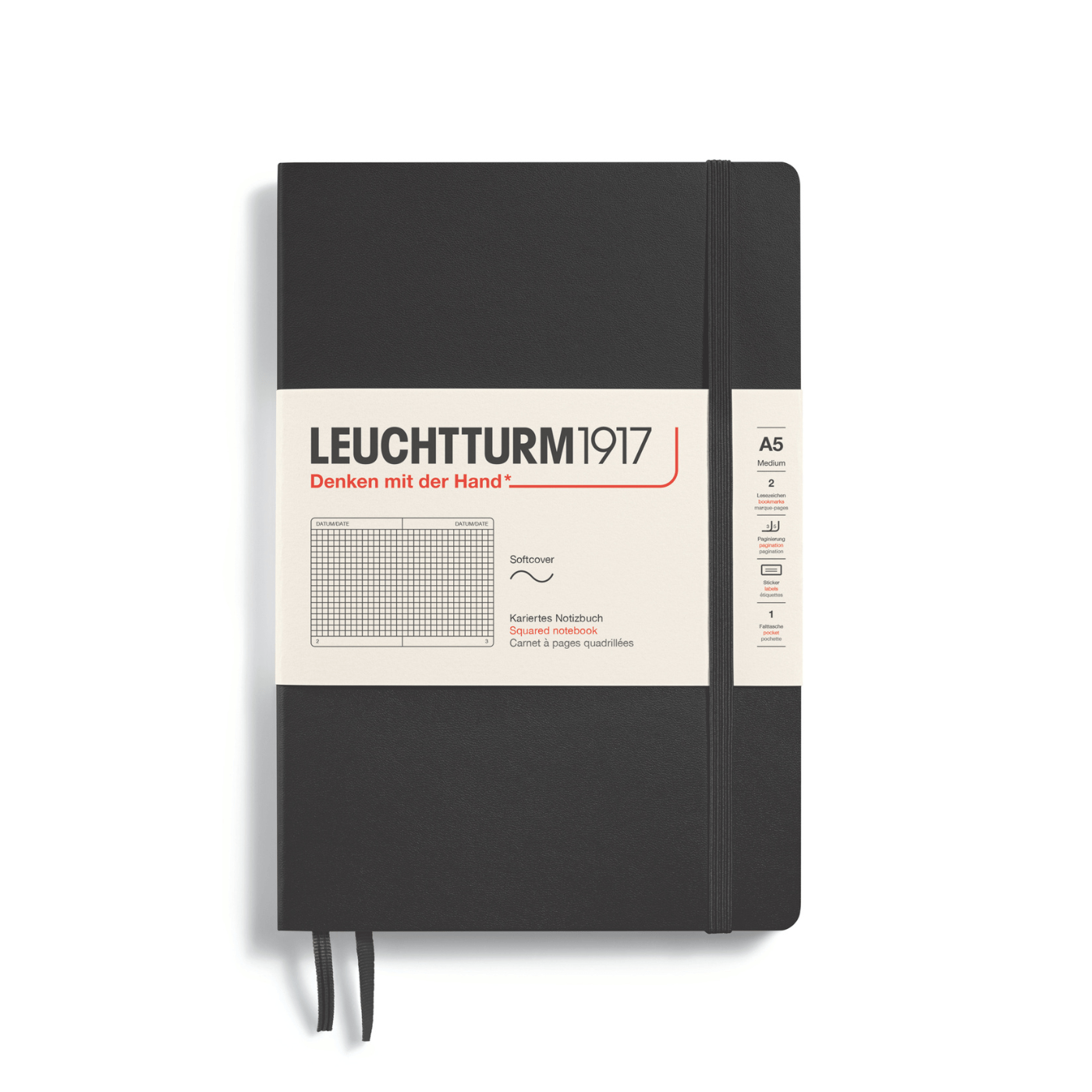 Leuchtturm 1917 Notesbog Leuchtturm1917 Notesbog Softcover A5 121s Ternet Black