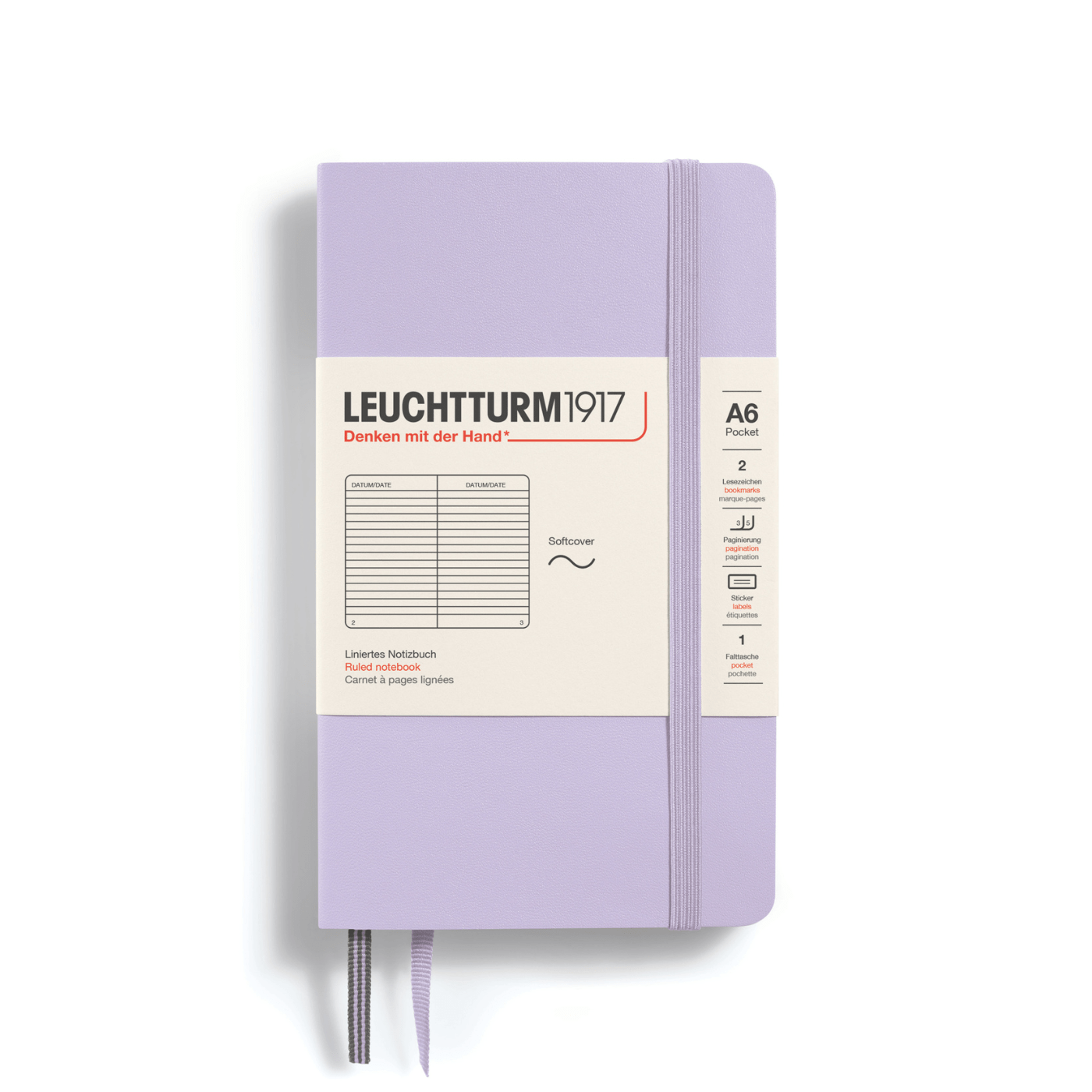 Leuchtturm 1917 Notesbog Leuchtturm1917 Notesbog Softcover A6 121s Linjeret Lilac