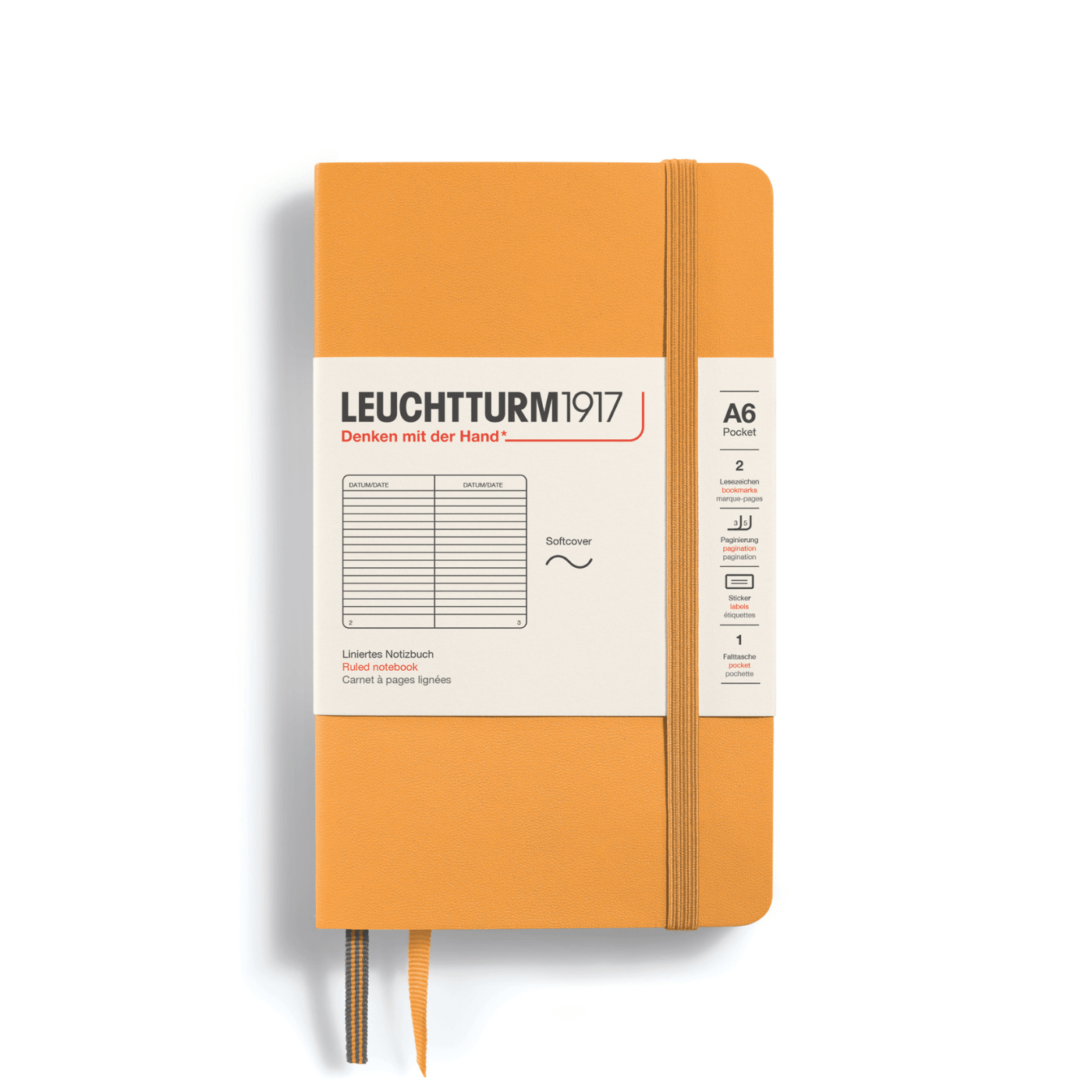 Leuchtturm 1917 Notesbog Leuchtturm1917 Notesbog Softcover A6 121s Linjeret Rising Sun