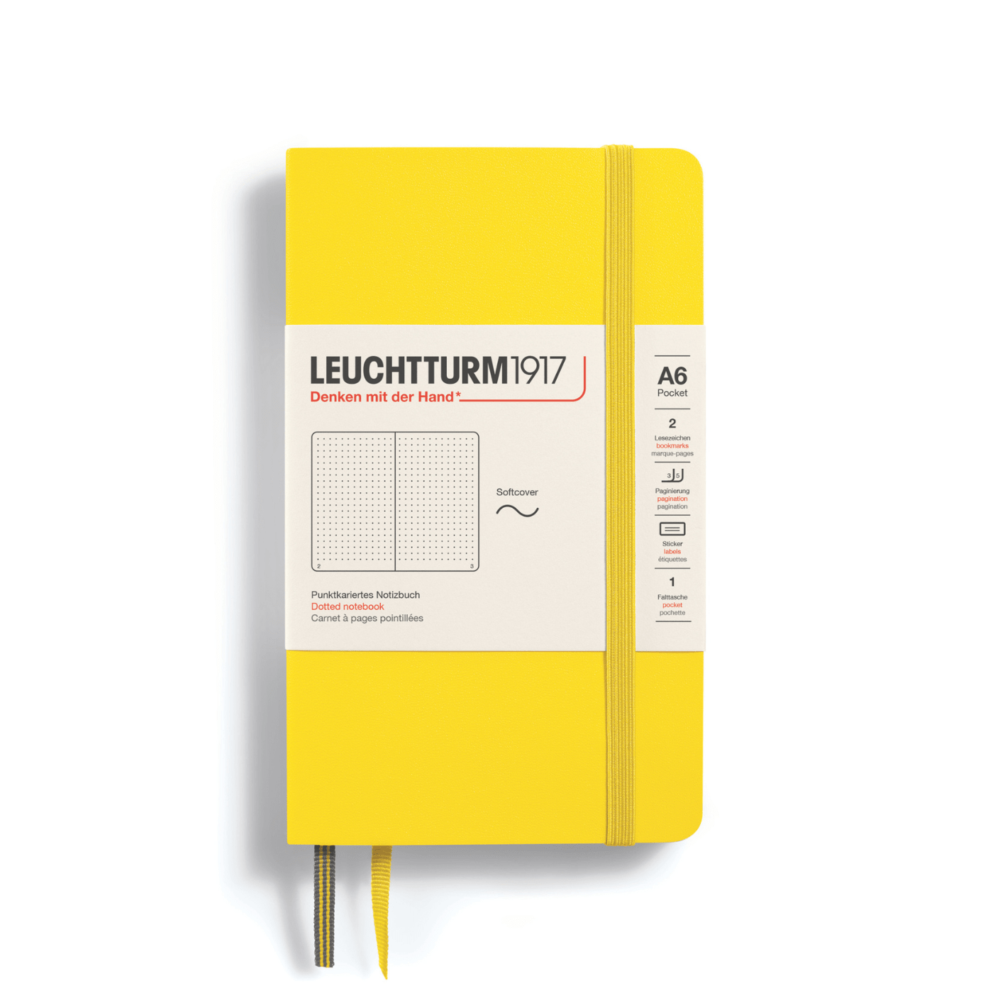 Leuchtturm 1917 Notesbog Leuchtturm1917 Notesbog Softcover A6 121s Prikket Lemon