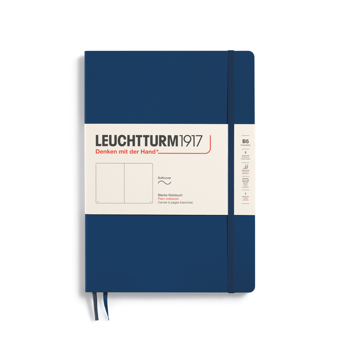 Leuchtturm 1917 Notesbog Leuchtturm1917 Notesbog Softcover B5 121s Blank Navy