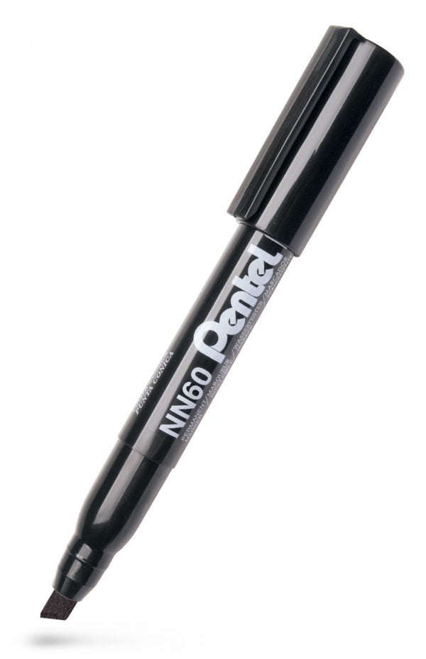PENTEL NN60 Permanent Marker Firkantet Spids Sort