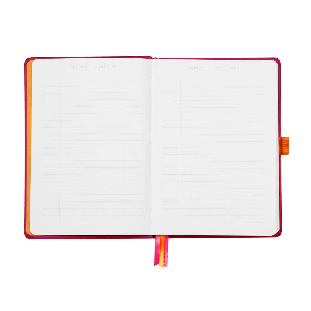 Rhodia Rhodiarama hardcover Goalbook RASPBERRY A5 - White