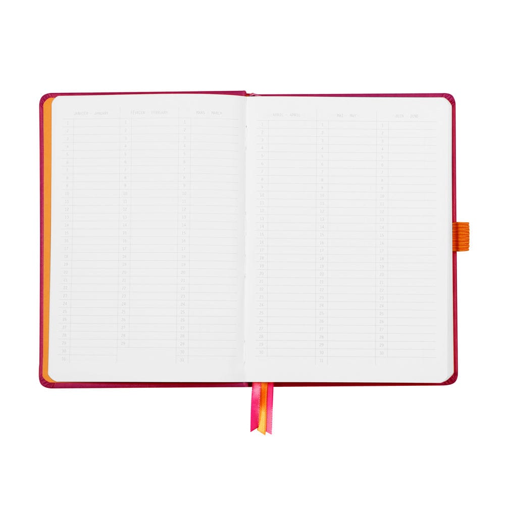 Rhodia Rhodiarama hardcover Goalbook RASPBERRY A5 - White