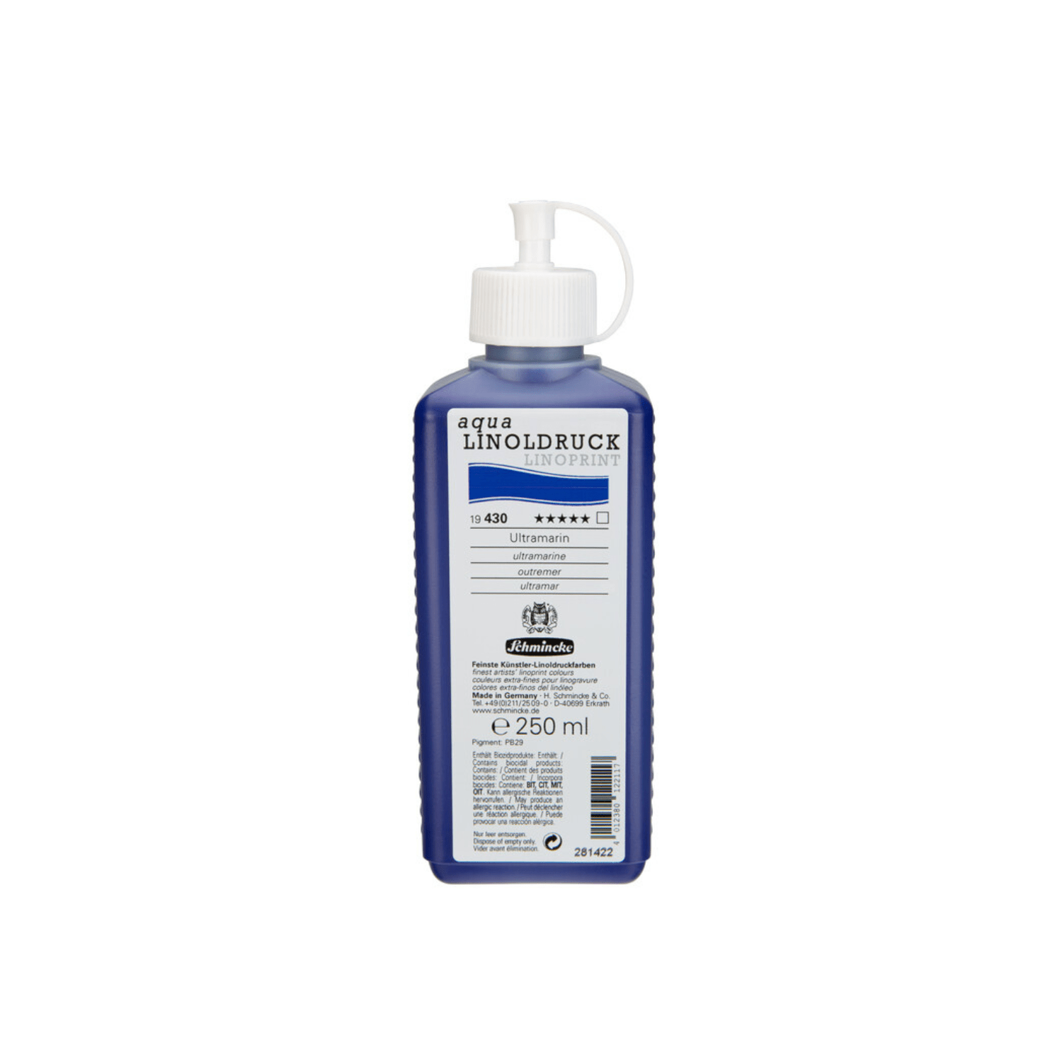 Schmincke Aqua Linoldruck 250ml Ultramarine