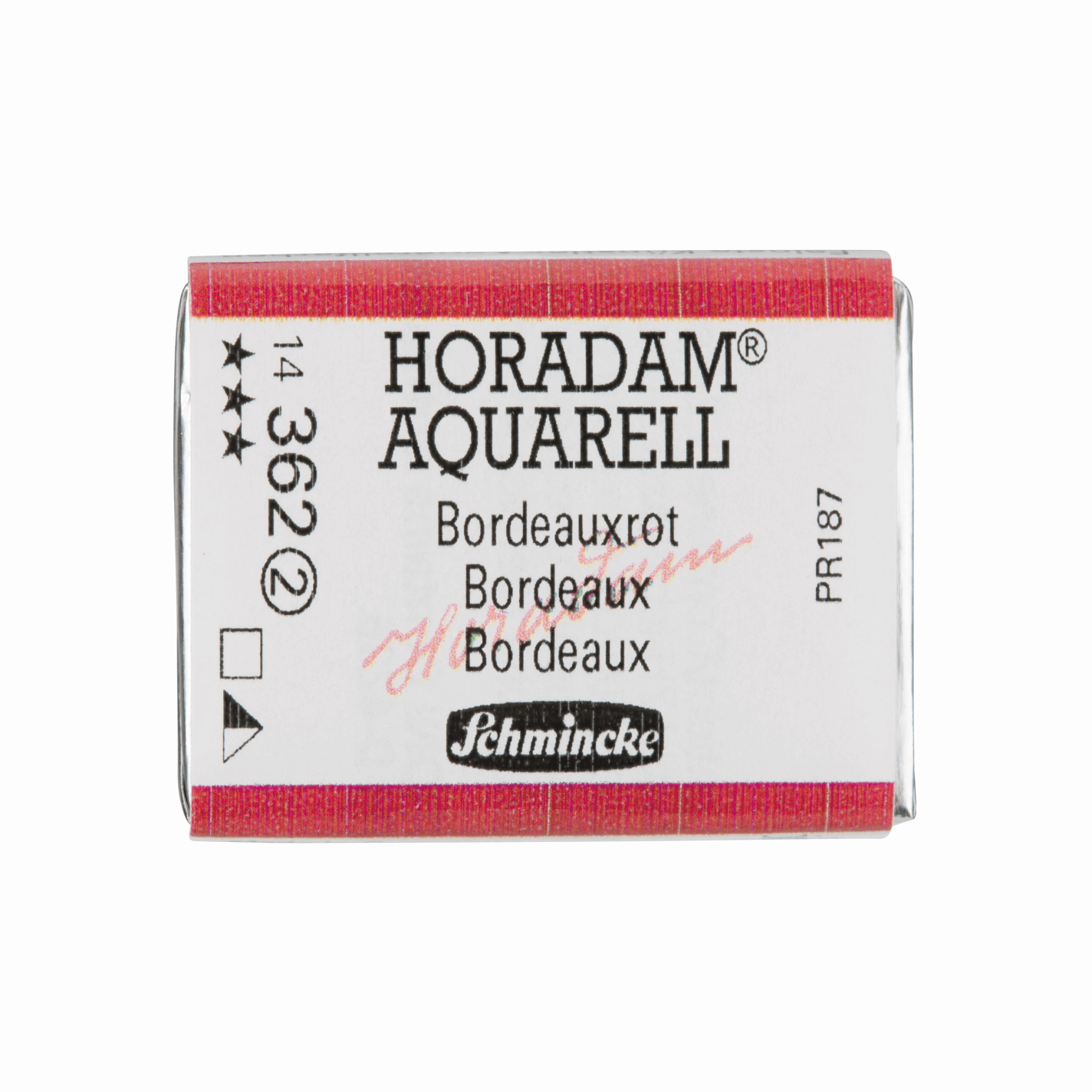 Schmincke Horadam Aquarell pans 1/1 pan Bordeaux