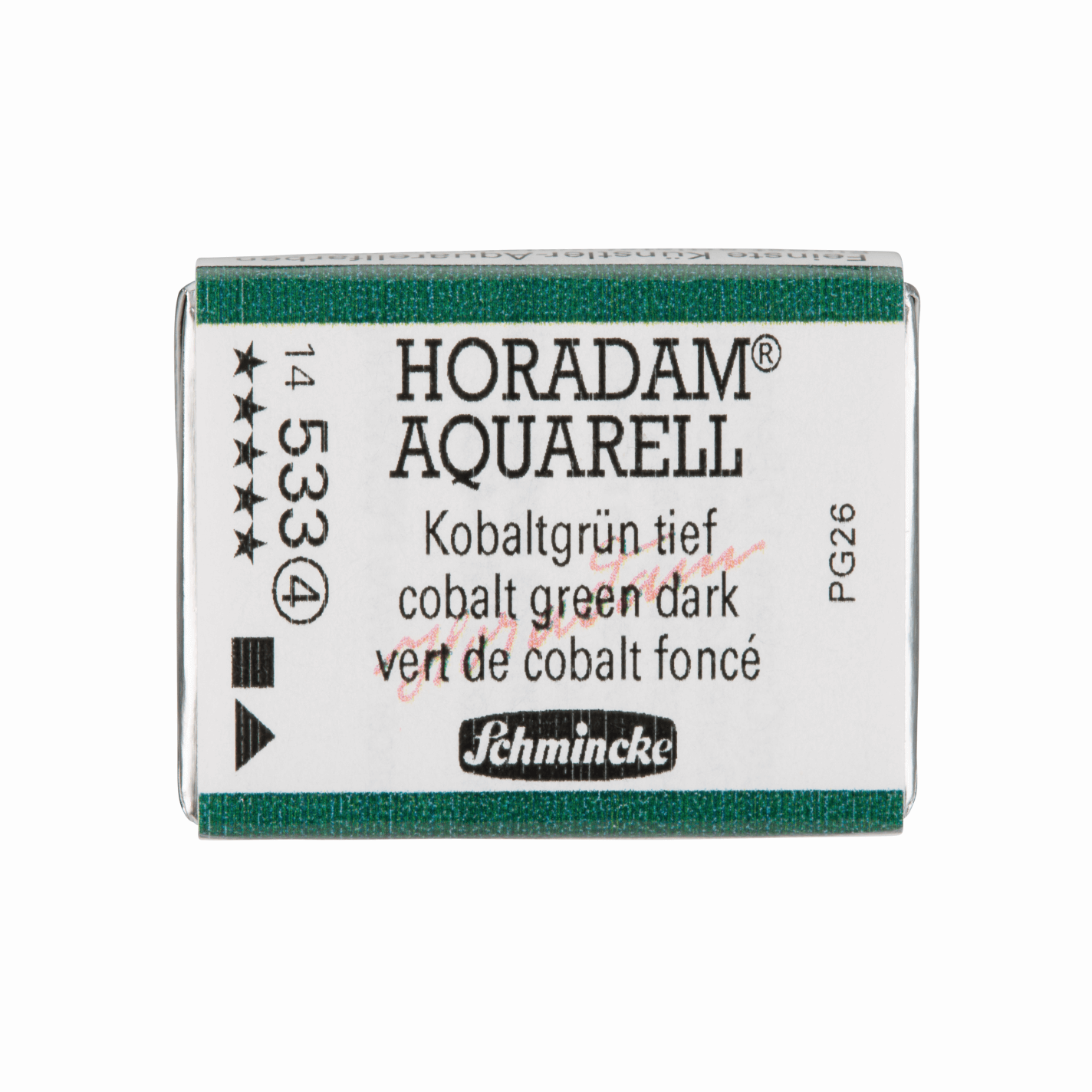 Schmincke Horadam Aquarell pans 1/1 pan Cobalt Green Dark