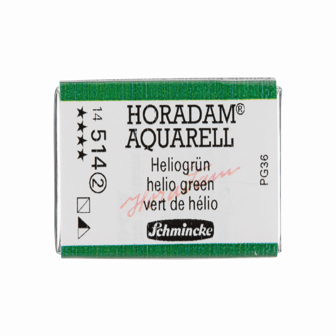 Schmincke Horadam Aquarell pans 1/1 pan Helio Green