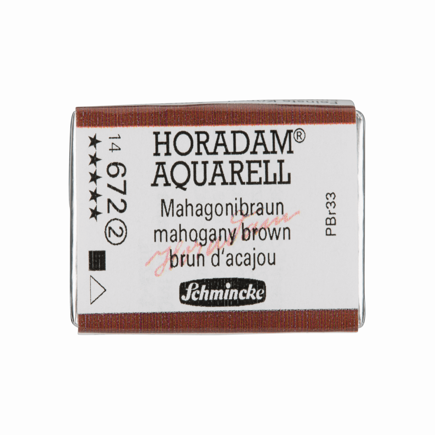 Schmincke Horadam Aquarell pans 1/1 pan Mahogany Brown