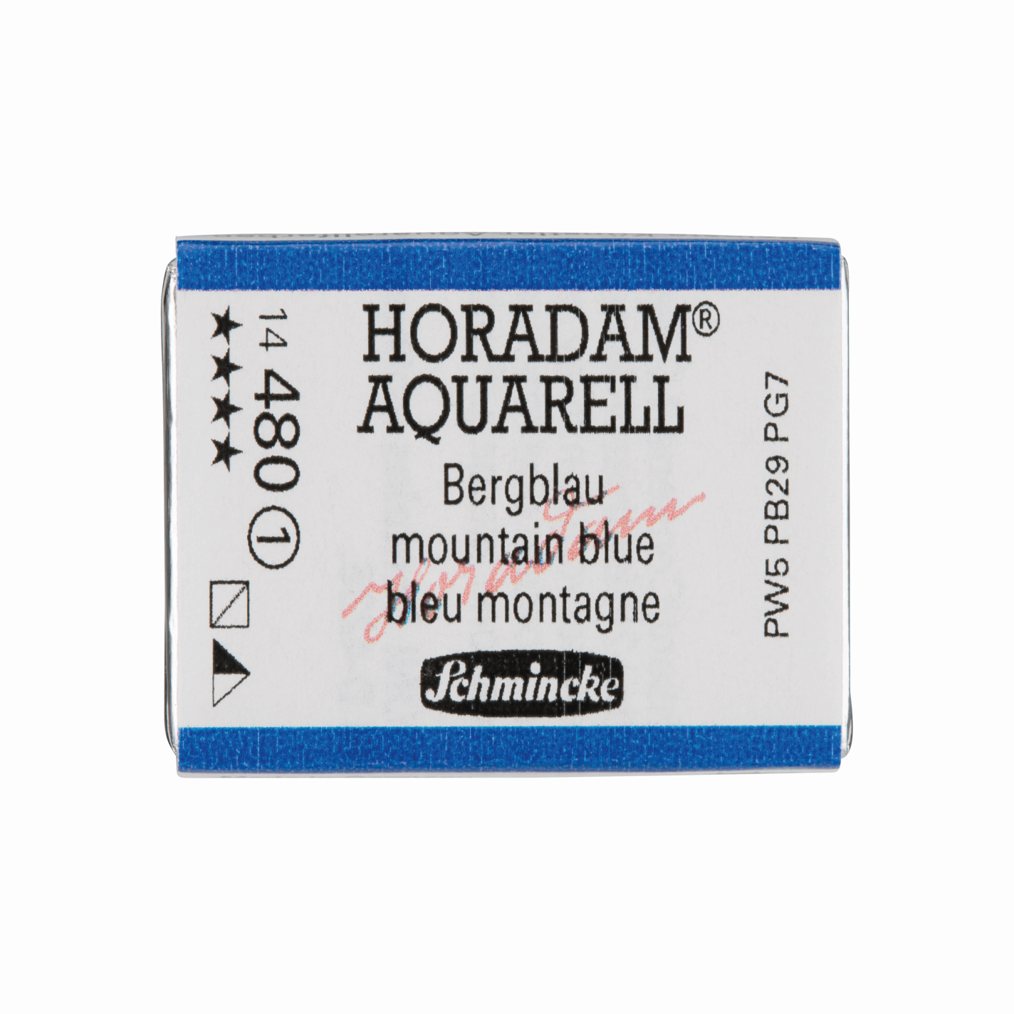 Schmincke Horadam Aquarell pans 1/1 pan Mountain Blue