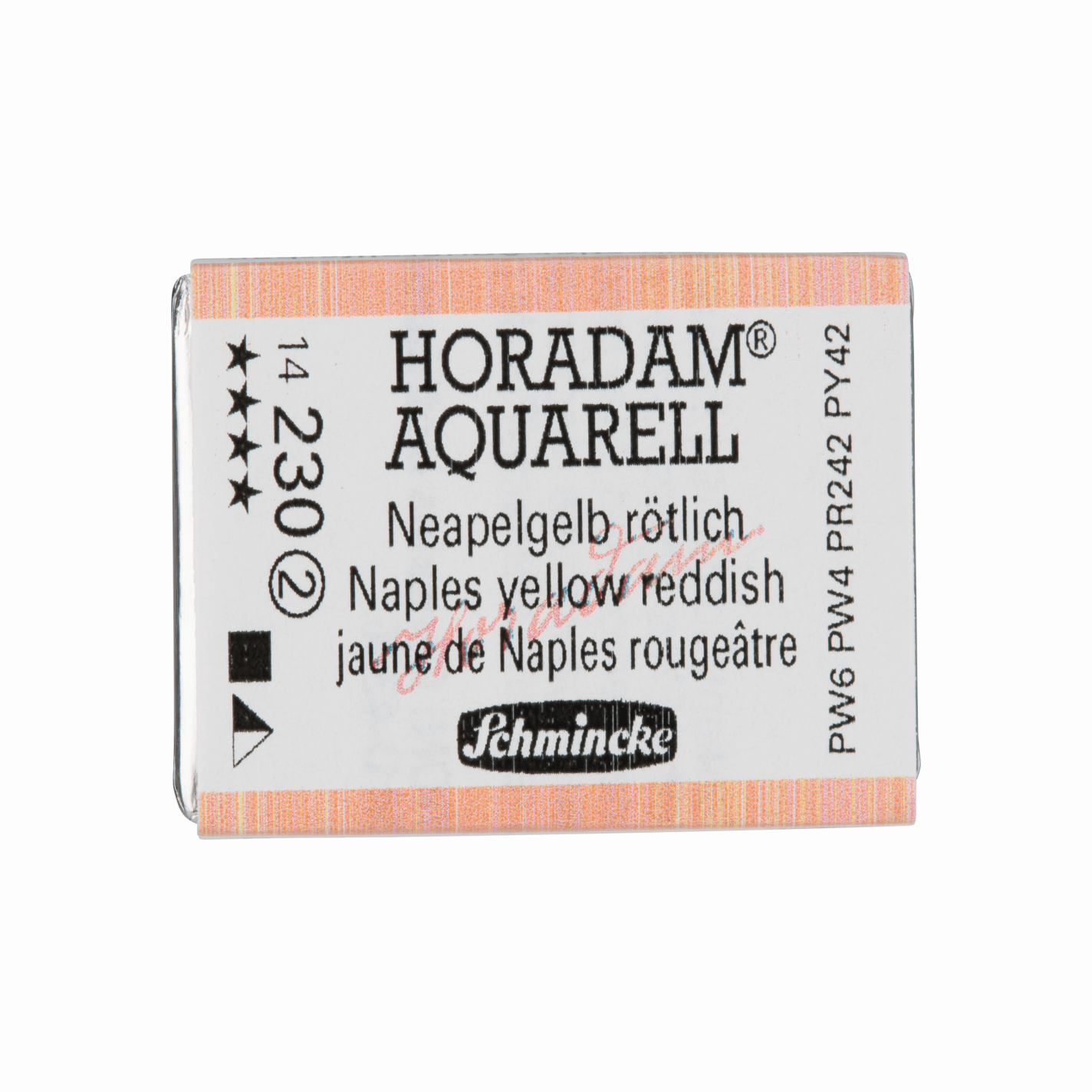 Schmincke Horadam Aquarell pans 1/1 pan Naples Yellow Reddish