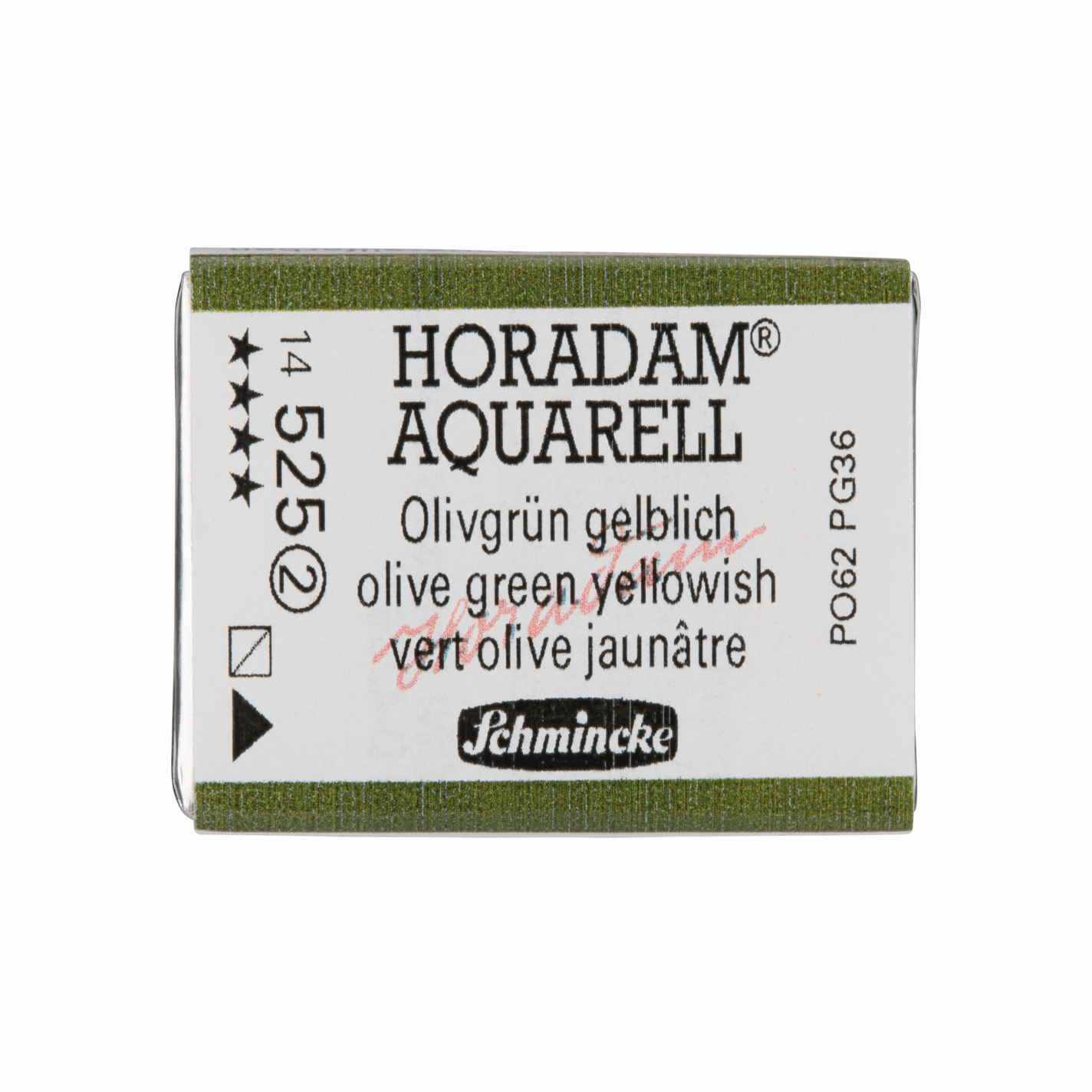 Schmincke Horadam Aquarell pans 1/1 pan Olive Green Yellowish