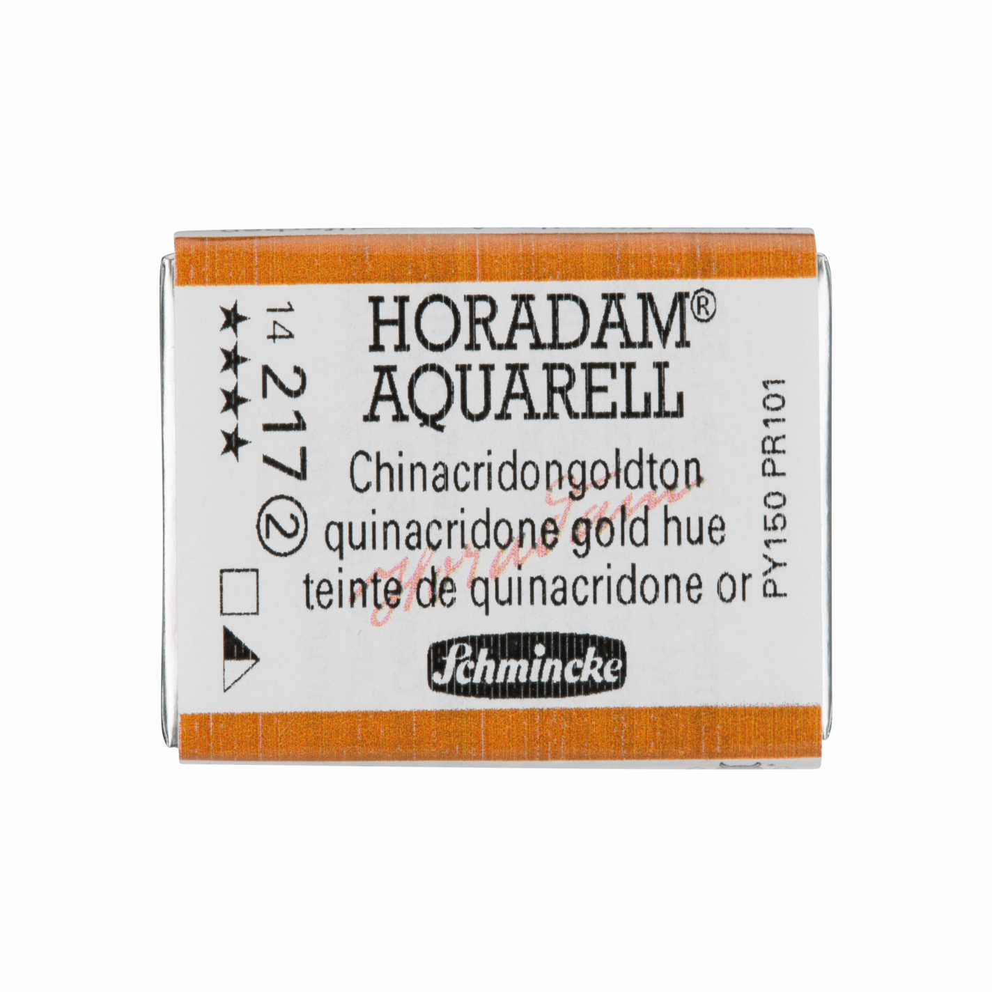 Schmincke Horadam Aquarell pans 1/1 pan Quinacridone Gold Hue