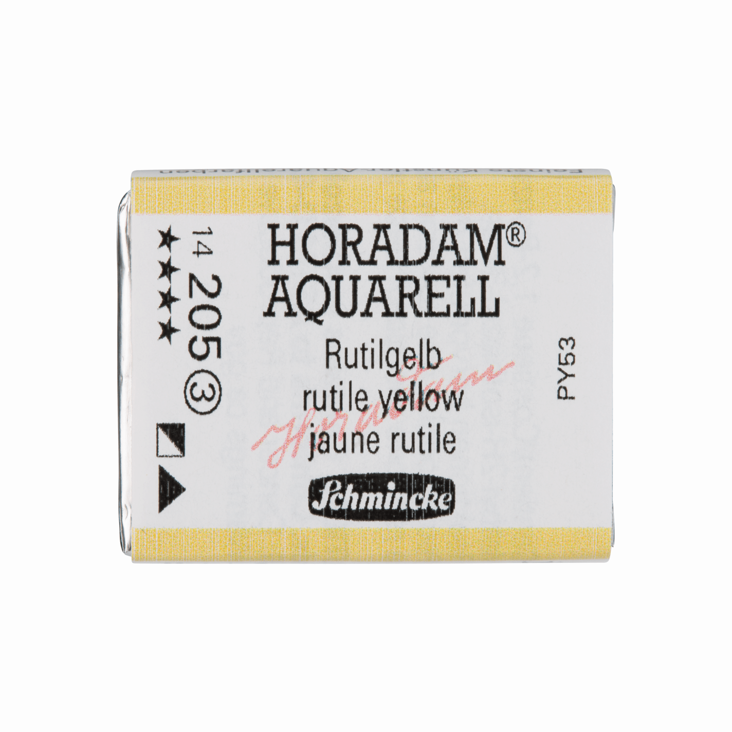 Schmincke Horadam Aquarell pans 1/1 pan Rutile Yellow